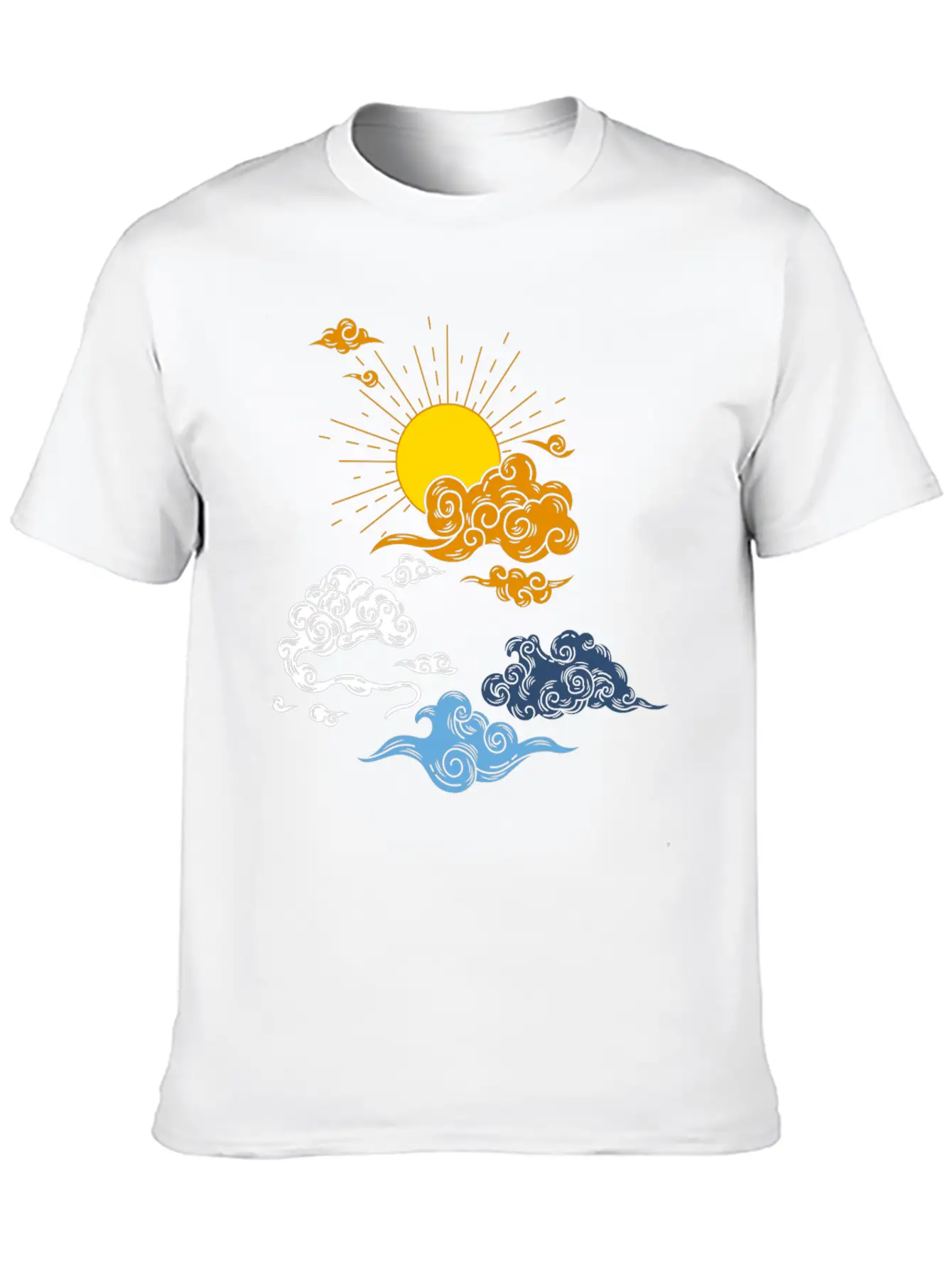 Aro Ace Sun And Clouds. Aroace Pride. Basic Graphic T-Shirt – Daily Comfort In Soft Cotton