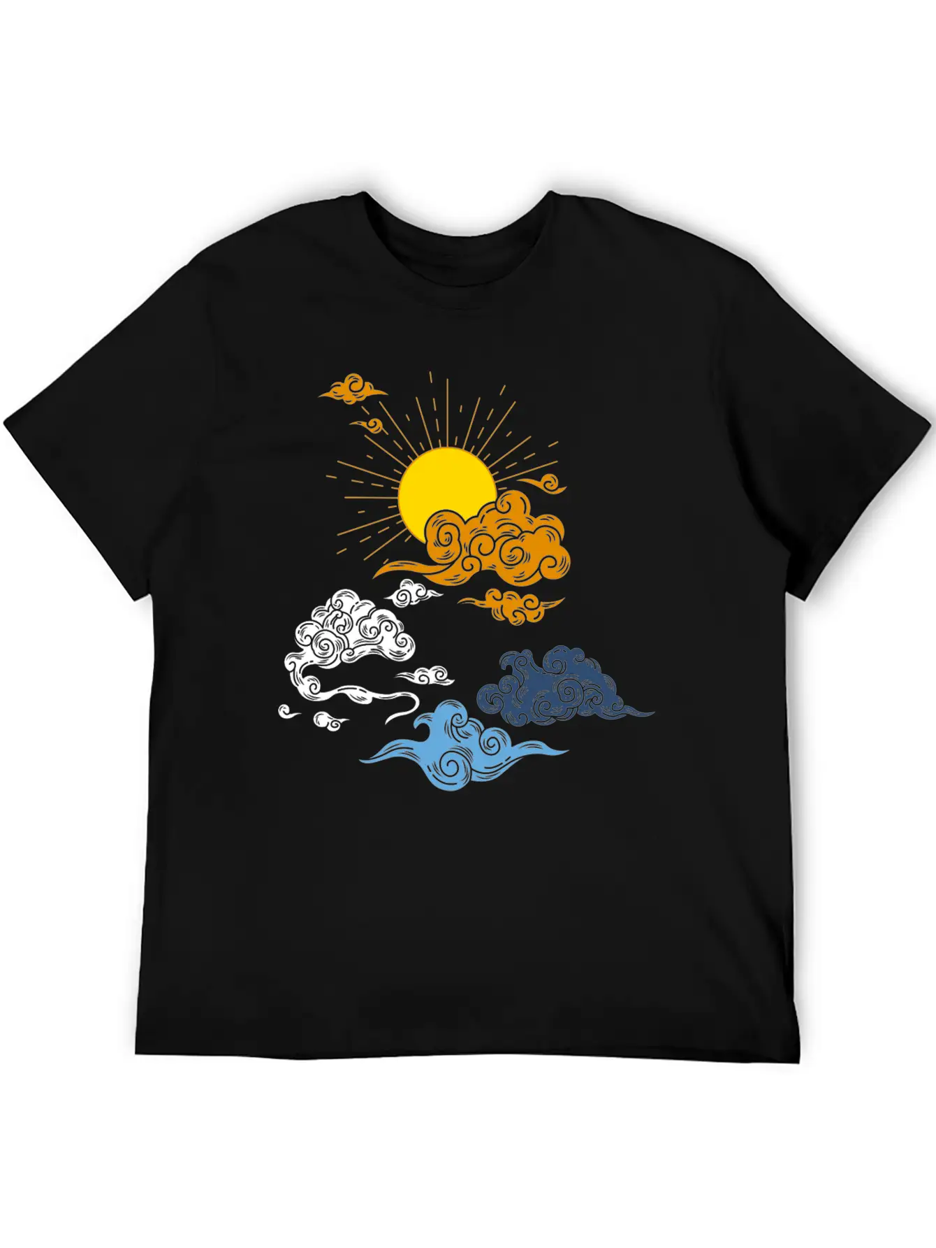 Aro Ace Sun And Clouds. Aroace Pride. Basic Graphic T-Shirt – Daily Comfort In Soft Cotton
