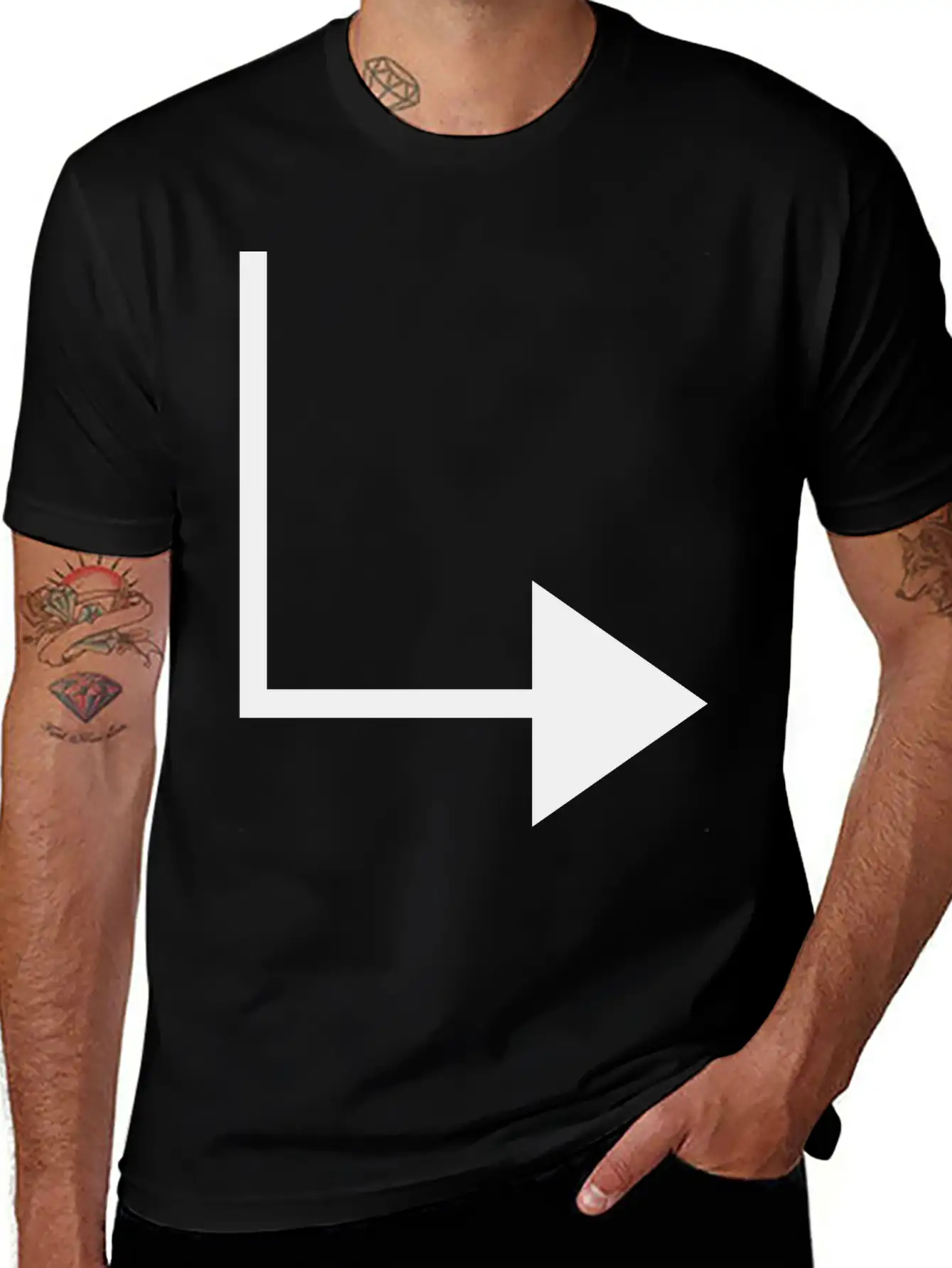 Arrow_1_f1_ Comfortable Minimalist Graphic Tee – Summer Style Essential