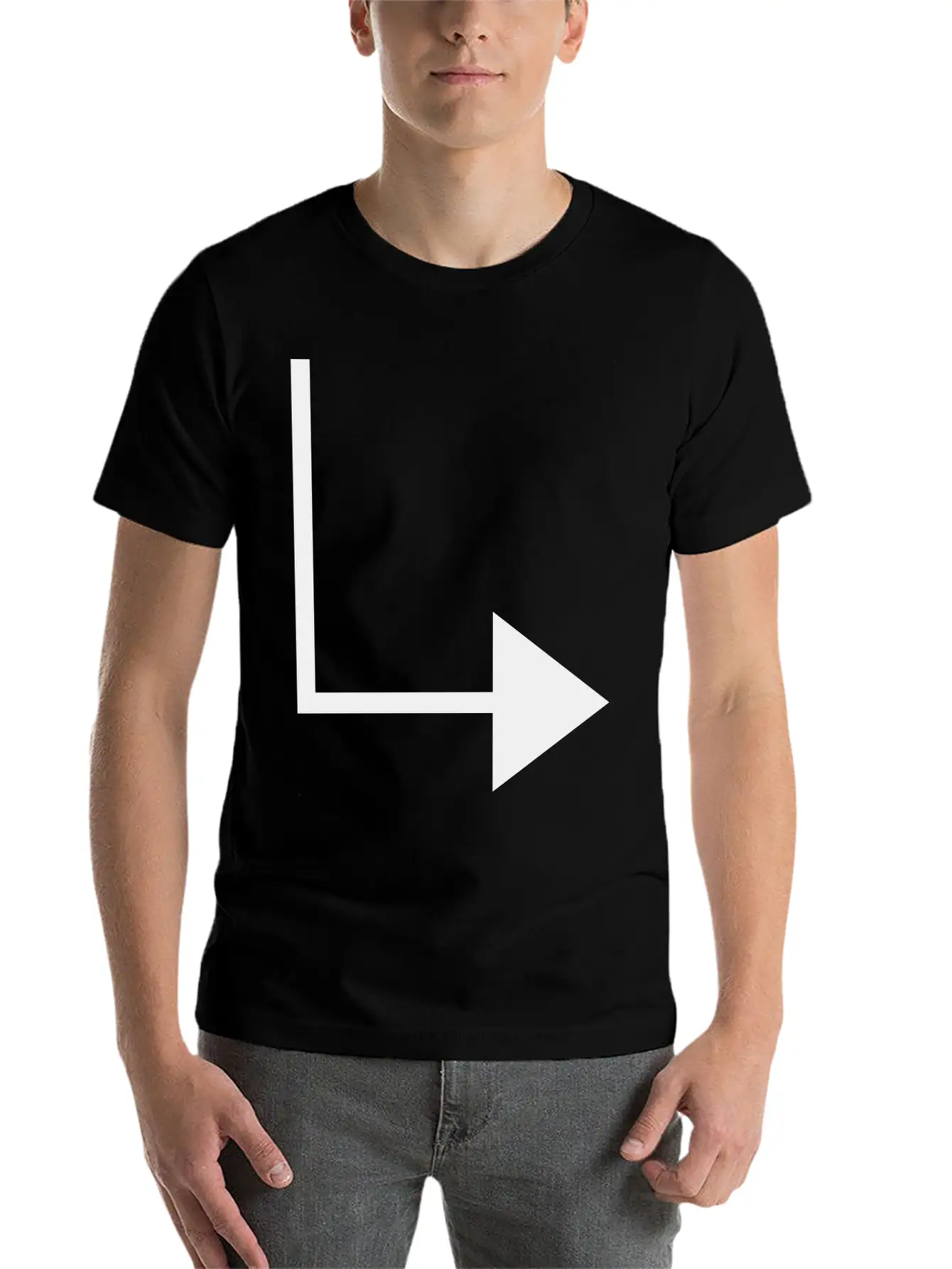 Arrow_1_f1_ Comfortable Minimalist Graphic Tee – Summer Style Essential
