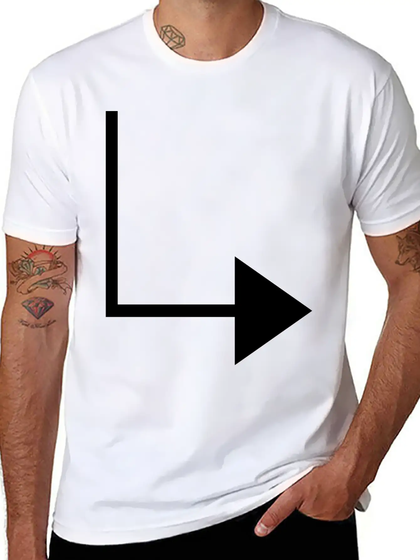 Arrow_1_f1_ Comfortable Minimalist Graphic Tee – Summer Style Essential