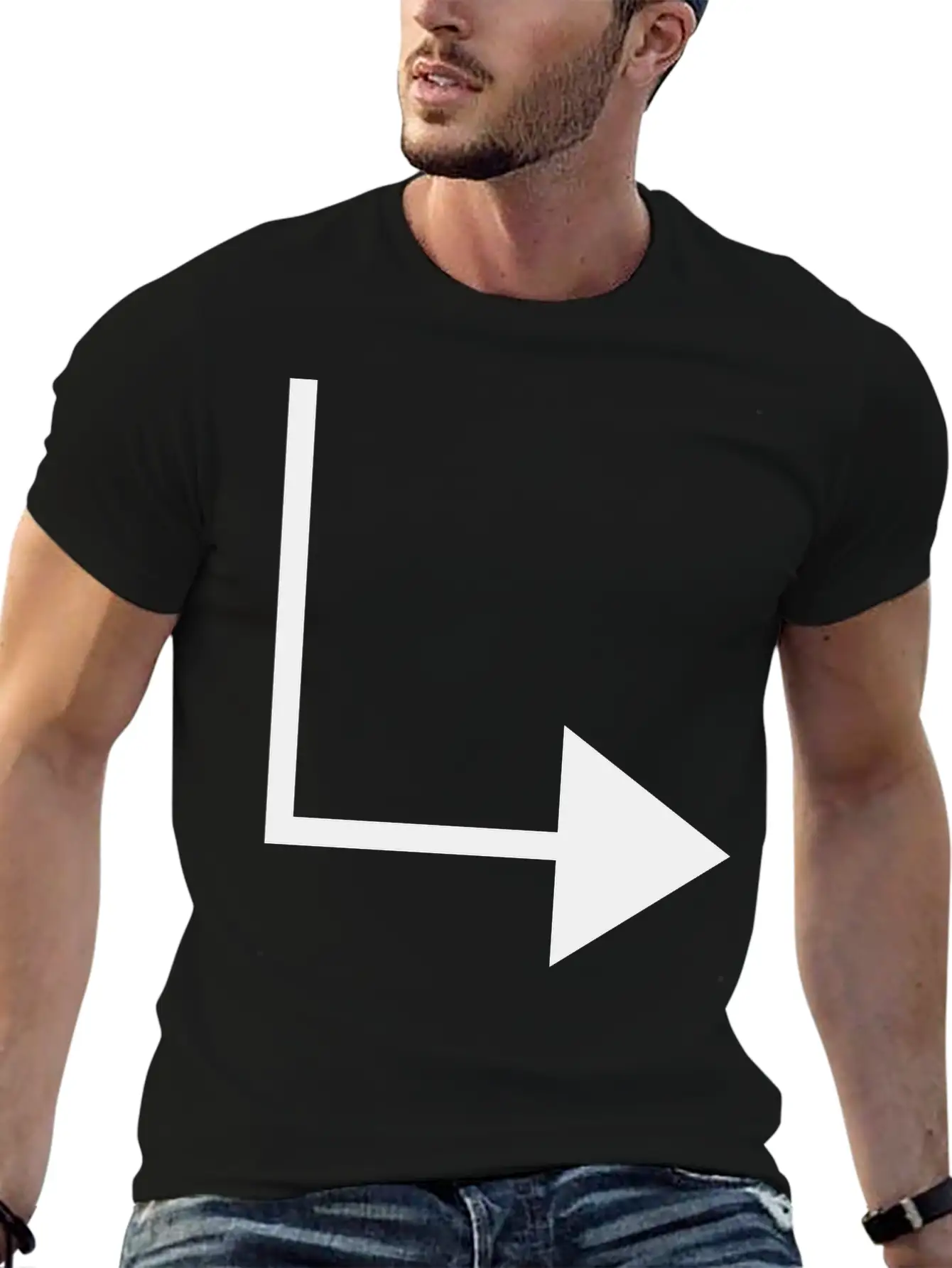 Arrow_1_f1_ Comfortable Minimalist Graphic Tee – Summer Style Essential