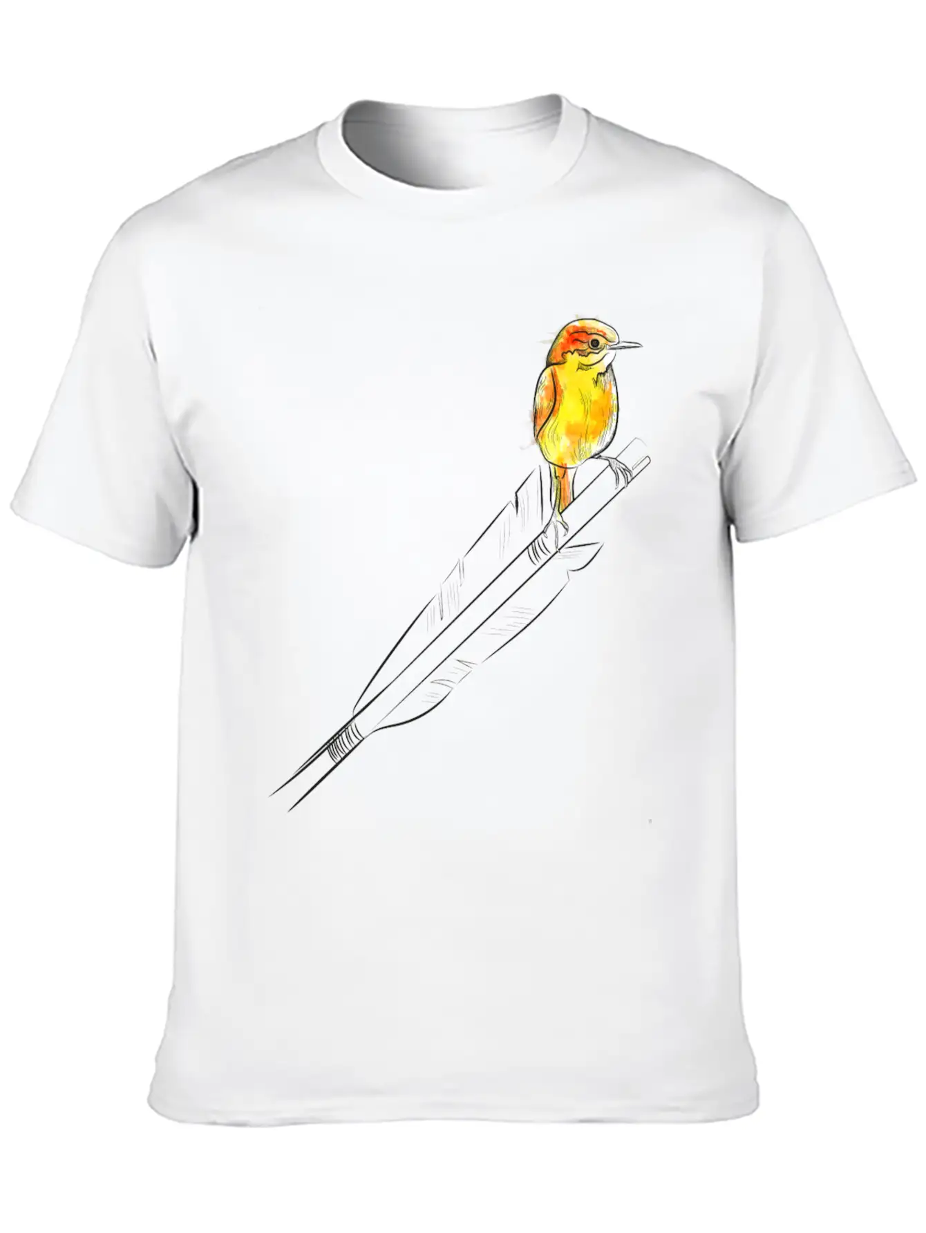 Arrow Bird (Archery By BOWTIQUE) Basic Graphic T-Shirt – Daily Comfort In Soft Cotton