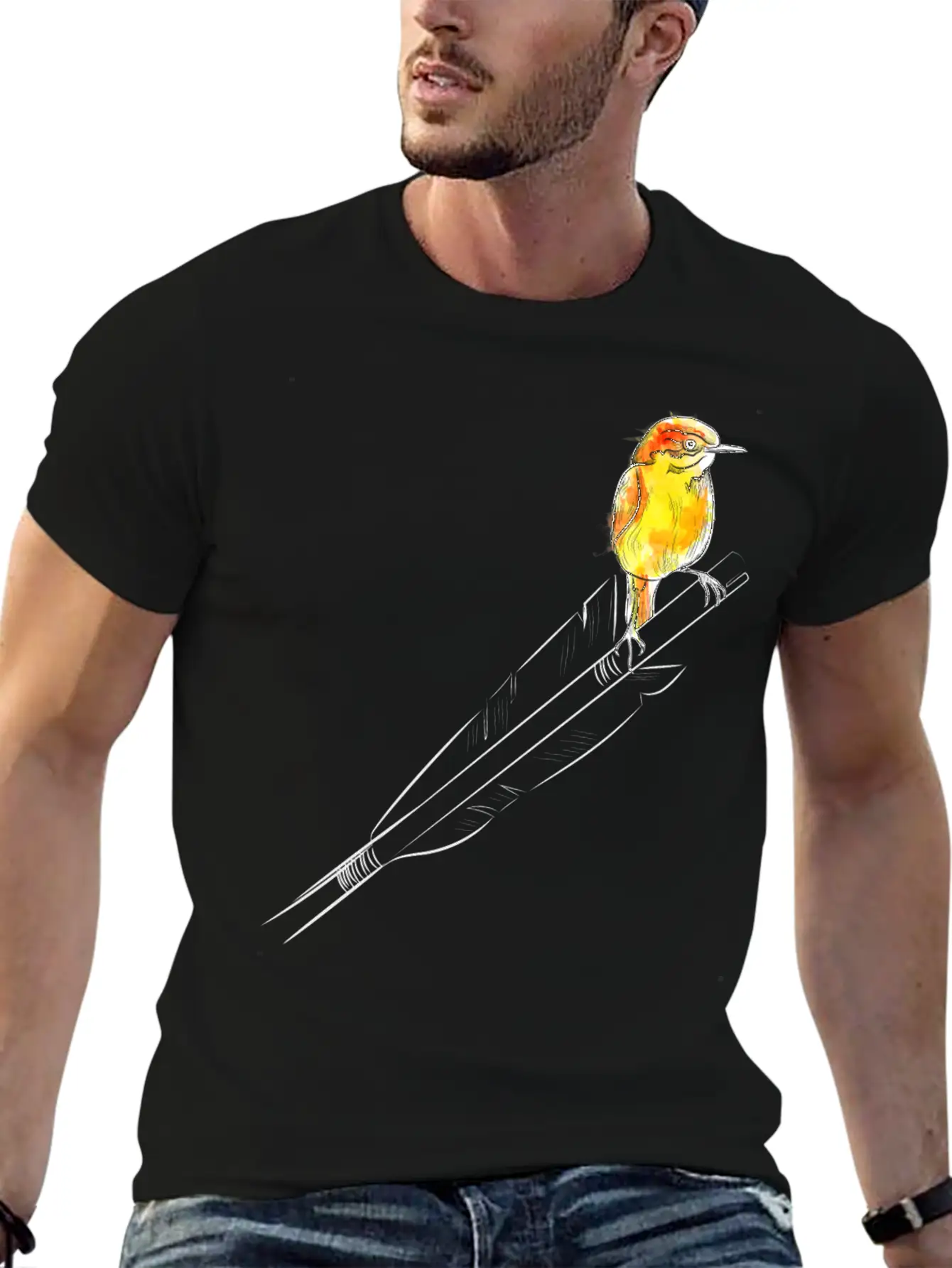 Arrow Bird (Archery By BOWTIQUE) Basic Graphic T-Shirt – Daily Comfort In Soft Cotton