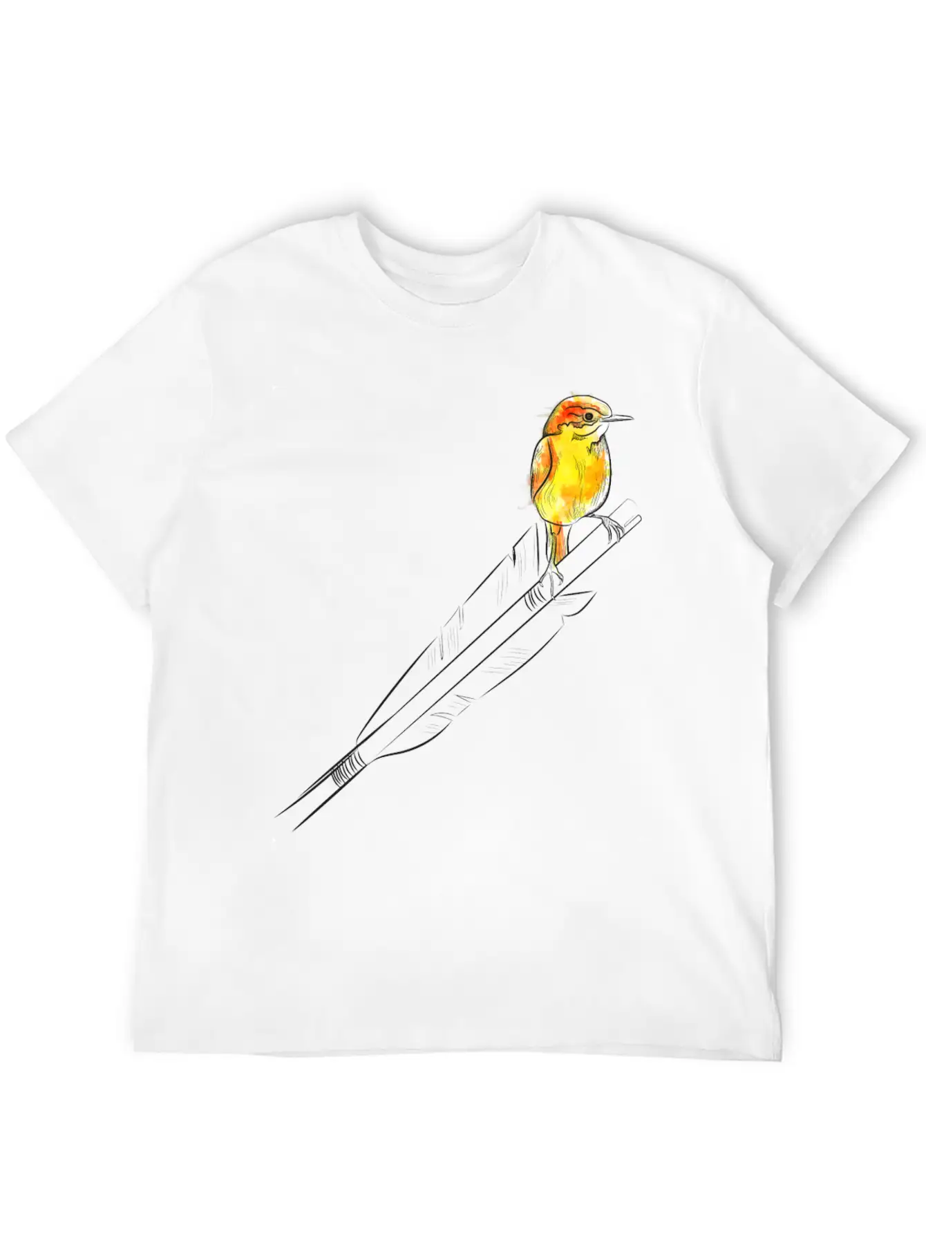 Arrow Bird (Archery By BOWTIQUE) Basic Graphic T-Shirt – Daily Comfort In Soft Cotton