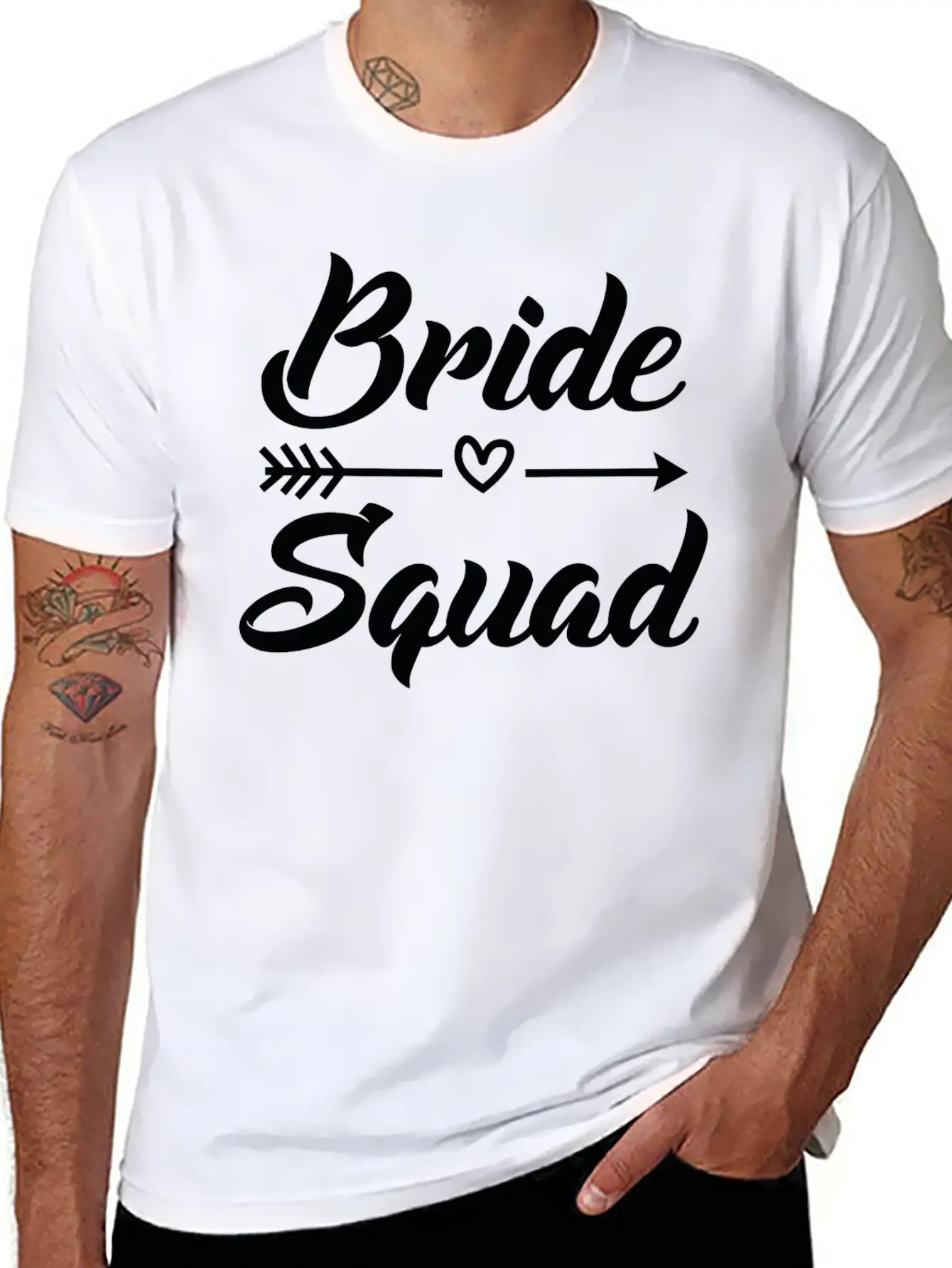 Arrow Bride Squad Black Unisex Short Sleeve Soft Cotton T-Shirt – Casual Everyday Wear
