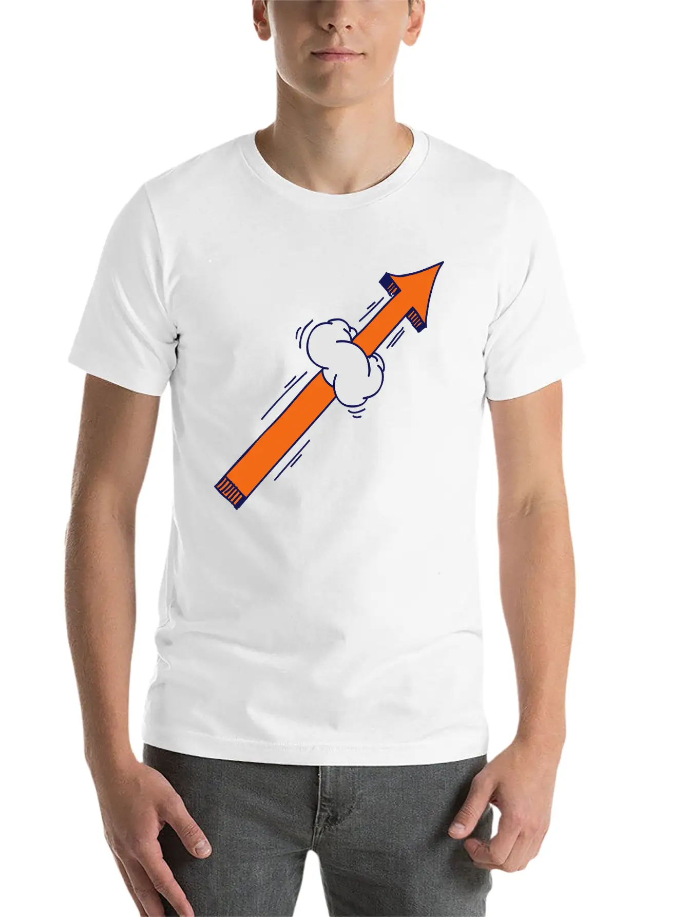 Arrow Comic Style Stylish Everyday T-Shirt – Unisex Basic Cotton Tee