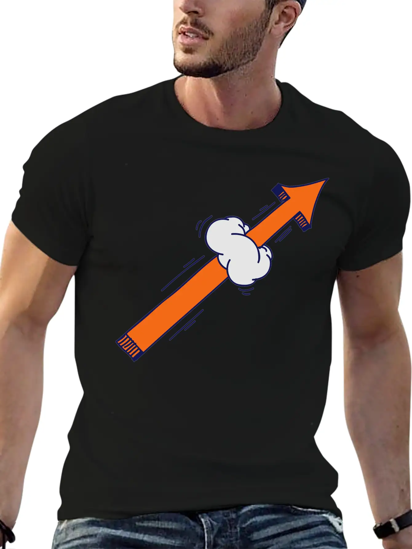Arrow Comic Style Stylish Everyday T-Shirt – Unisex Basic Cotton Tee