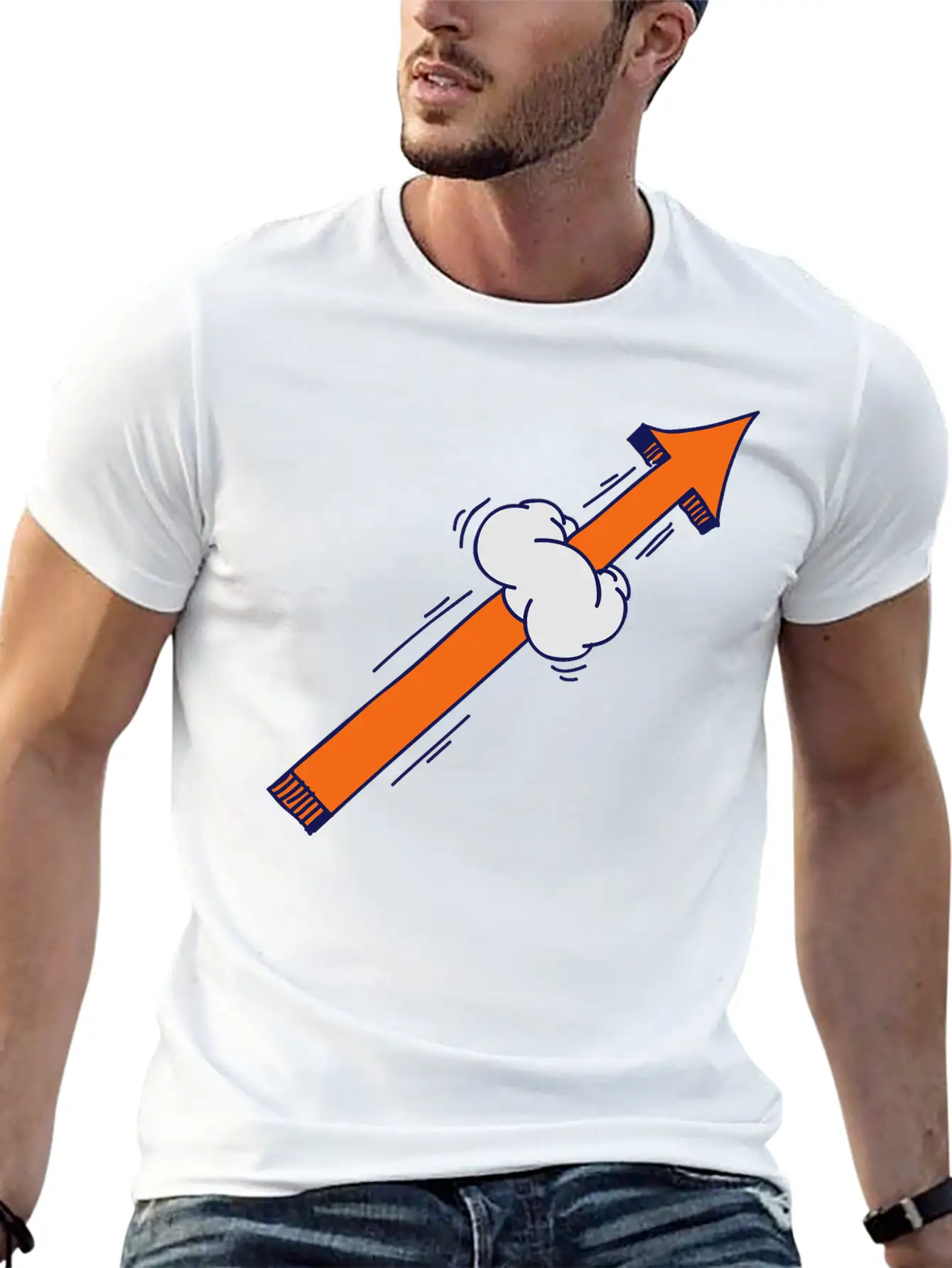 Arrow Comic Style Stylish Everyday T-Shirt – Unisex Basic Cotton Tee