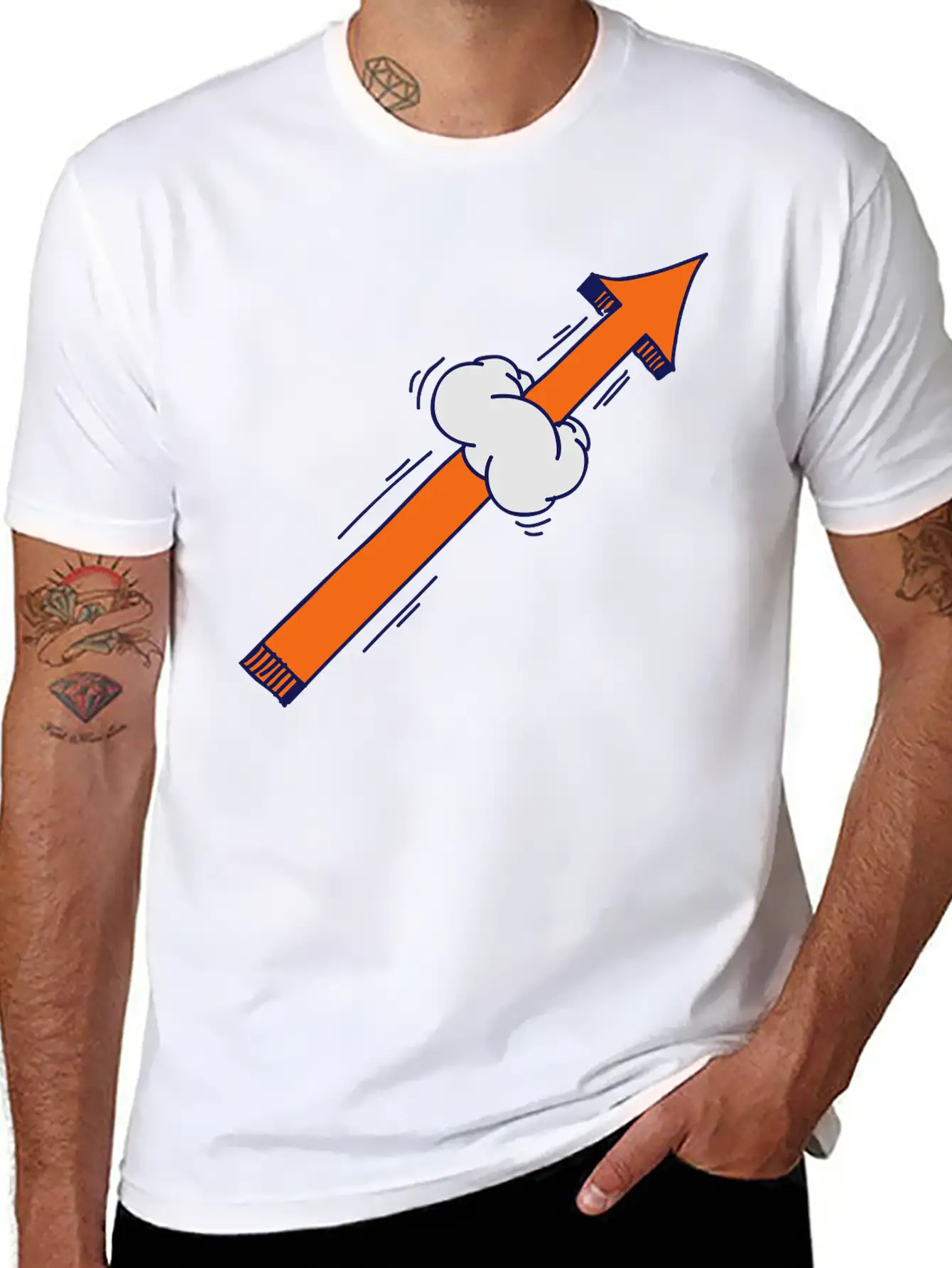 Arrow Comic Style Stylish Everyday T-Shirt – Unisex Basic Cotton Tee