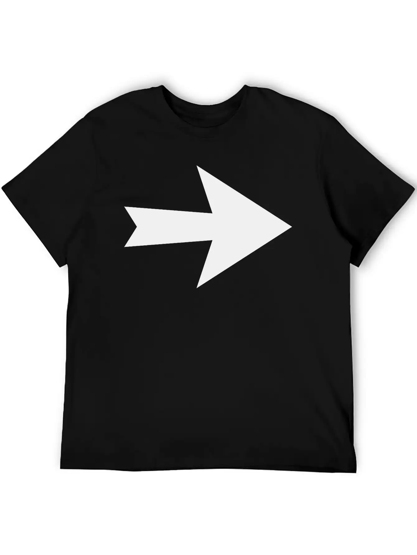 Arrow Direction Sign Unisex Short Sleeve Soft Cotton T-Shirt – Casual Everyday Wear