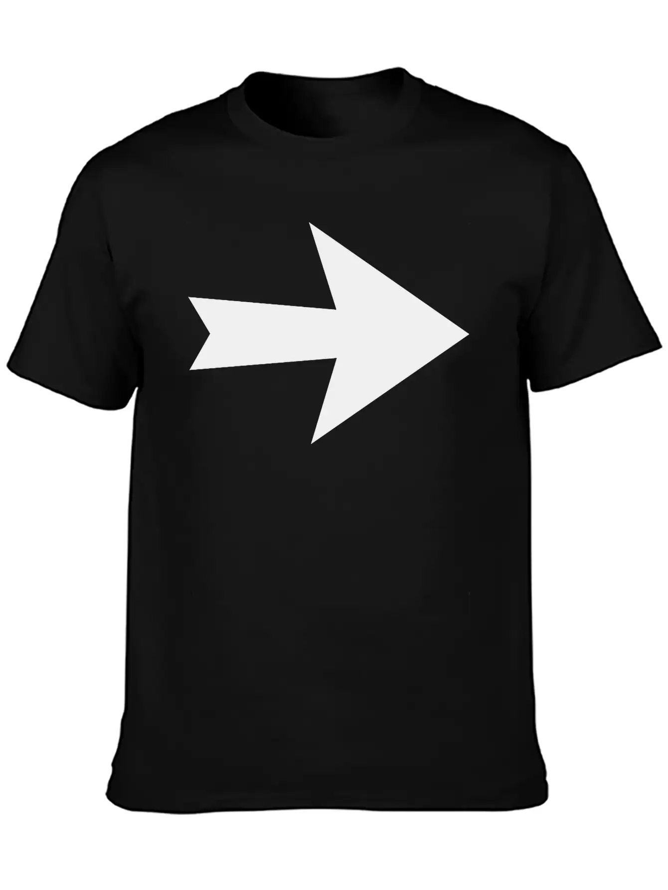 Arrow Direction Sign Unisex Short Sleeve Soft Cotton T-Shirt – Casual Everyday Wear
