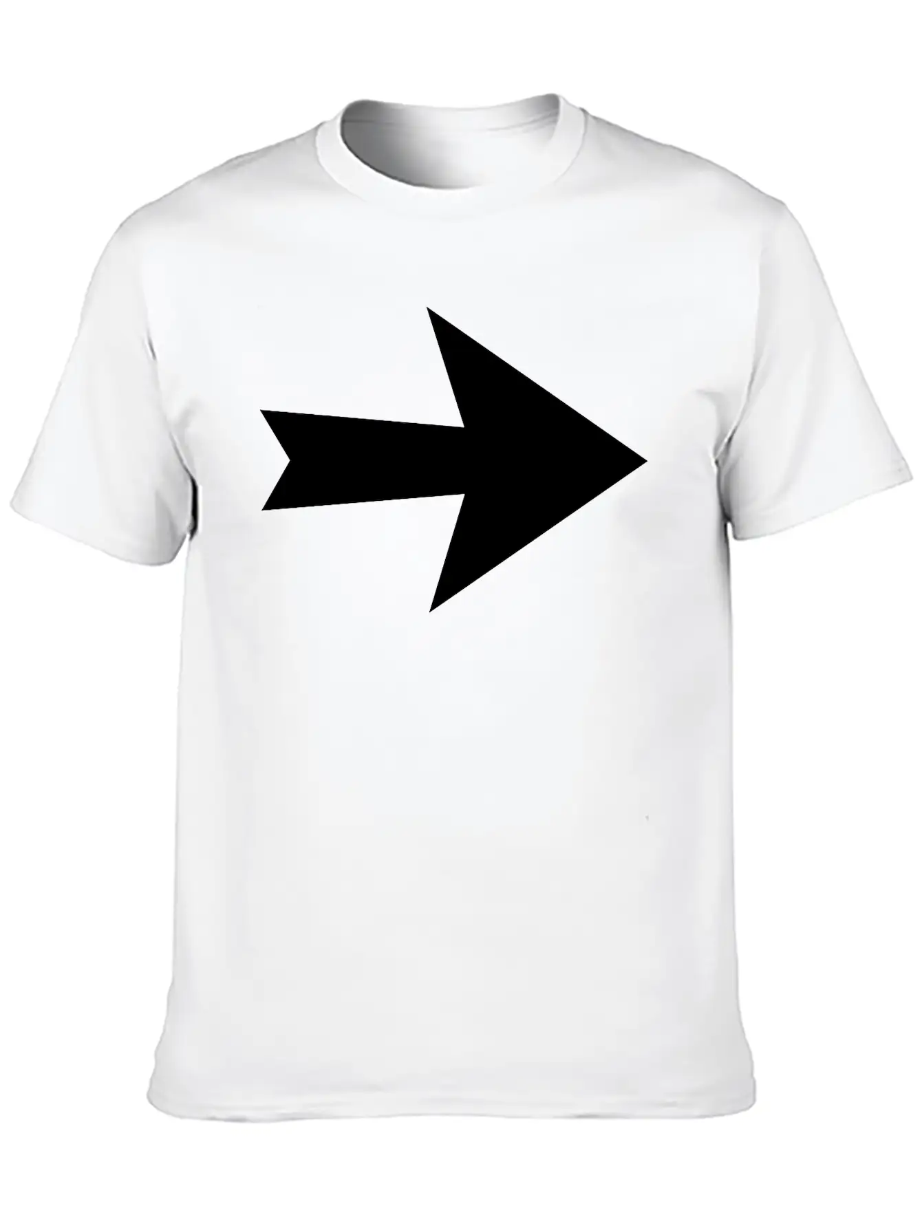 Arrow Direction Sign Unisex Short Sleeve Soft Cotton T-Shirt – Casual Everyday Wear