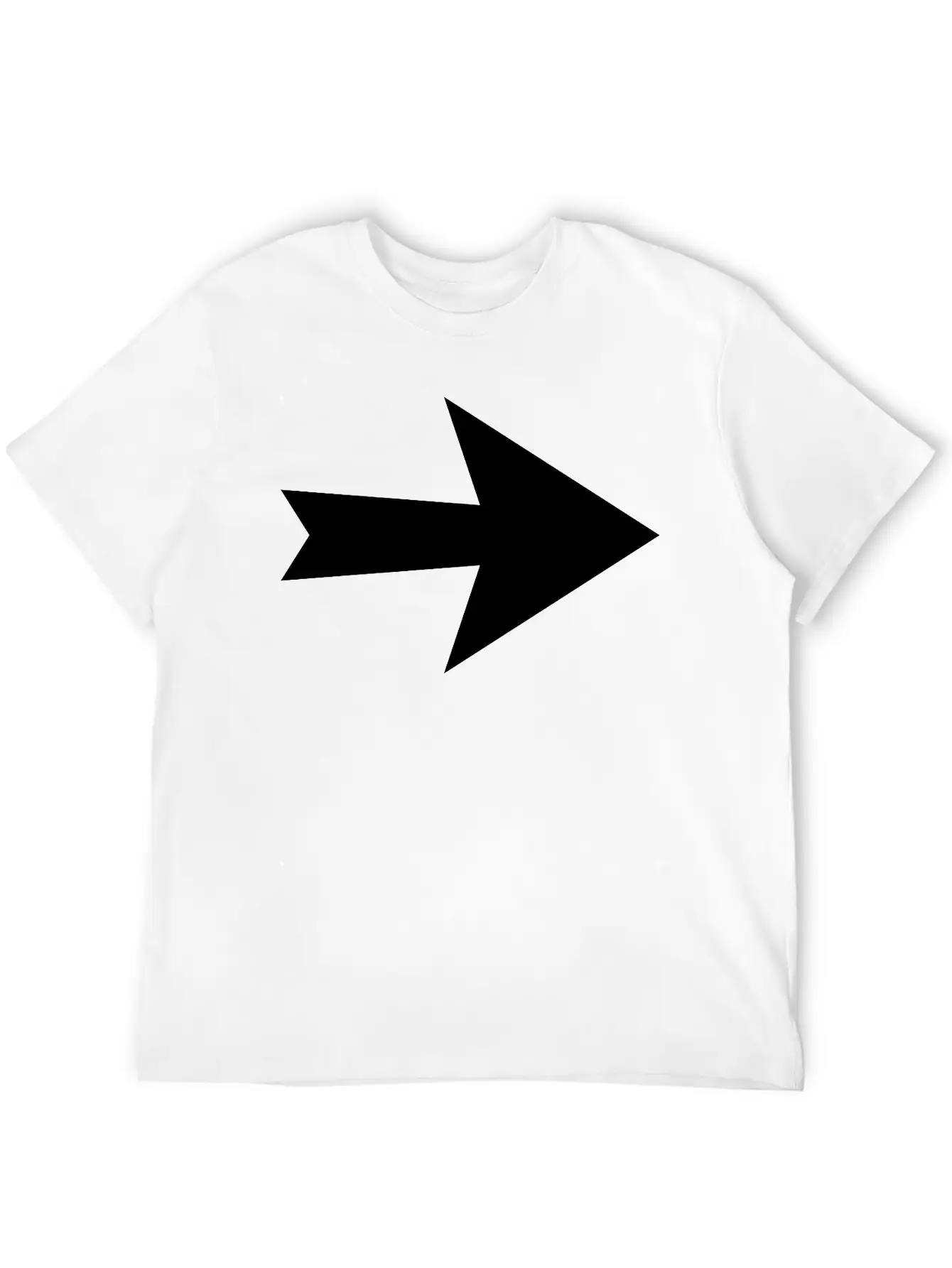 Arrow Direction Sign Unisex Short Sleeve Soft Cotton T-Shirt – Casual Everyday Wear