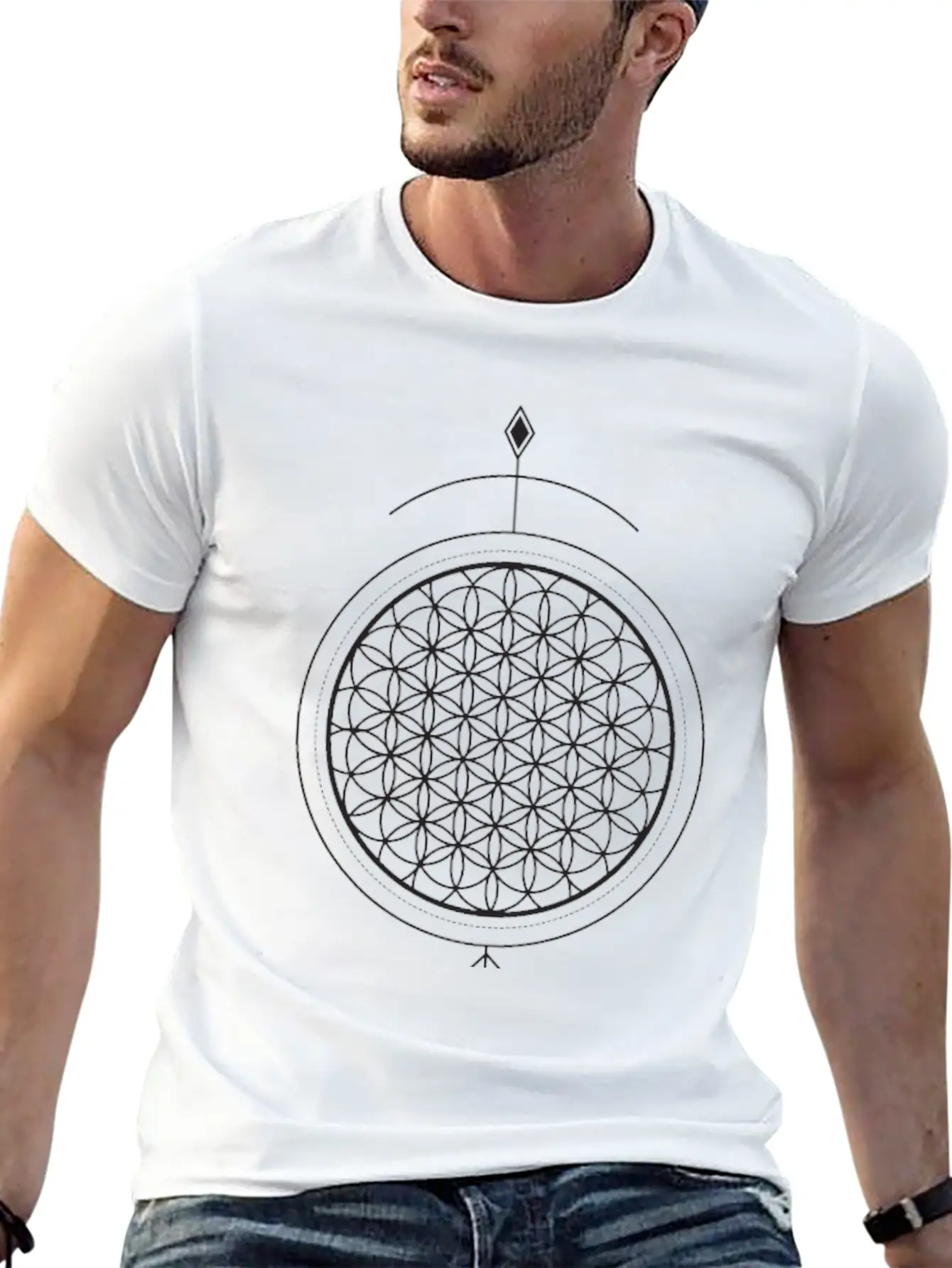 Arrow In The Sun (in Black) Unisex Short Sleeve Soft Cotton T-Shirt – Casual Everyday Wear
