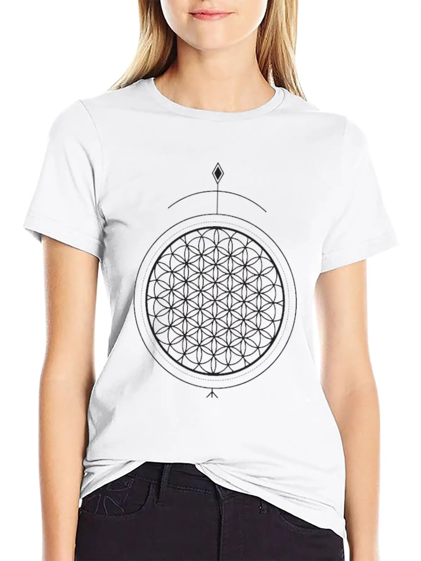 Arrow In The Sun (in Black) Unisex Short Sleeve Soft Cotton T-Shirt – Casual Everyday Wear