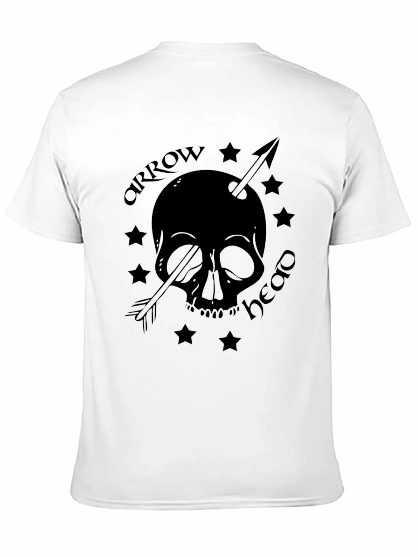 Arrow Skull Head Unisex Short Sleeve Soft Cotton T-Shirt – Casual Everyday Wear
