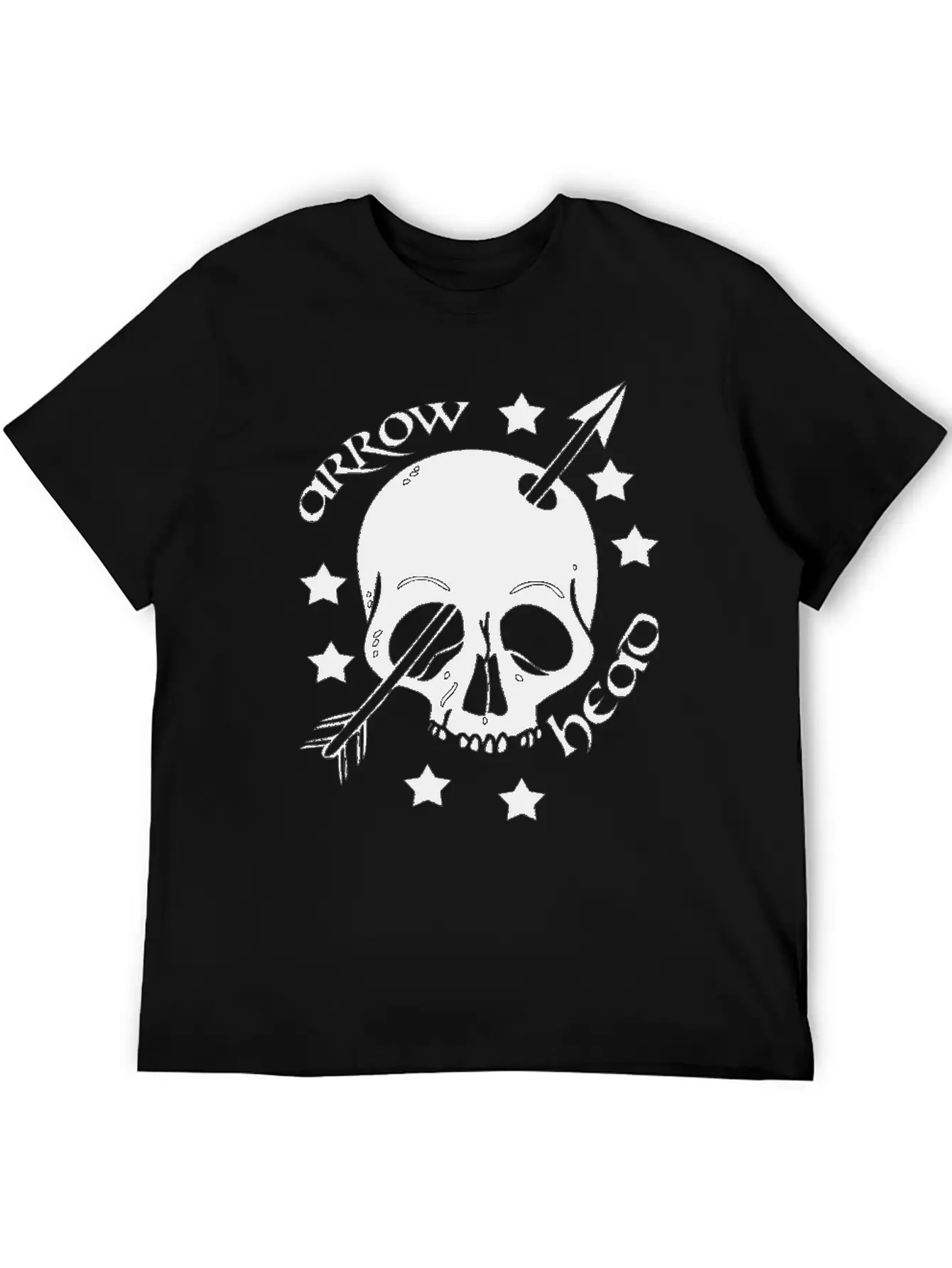 Arrow Skull Head Unisex Short Sleeve Soft Cotton T-Shirt – Casual Everyday Wear