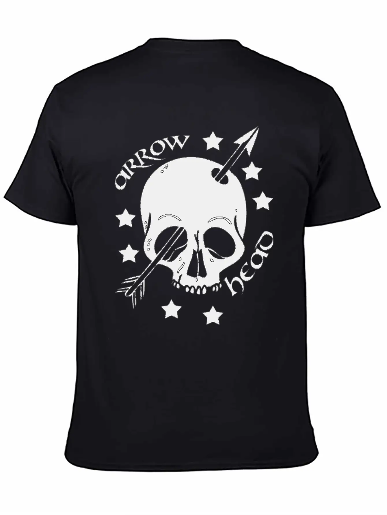 Arrow Skull Head Unisex Short Sleeve Soft Cotton T-Shirt – Casual Everyday Wear