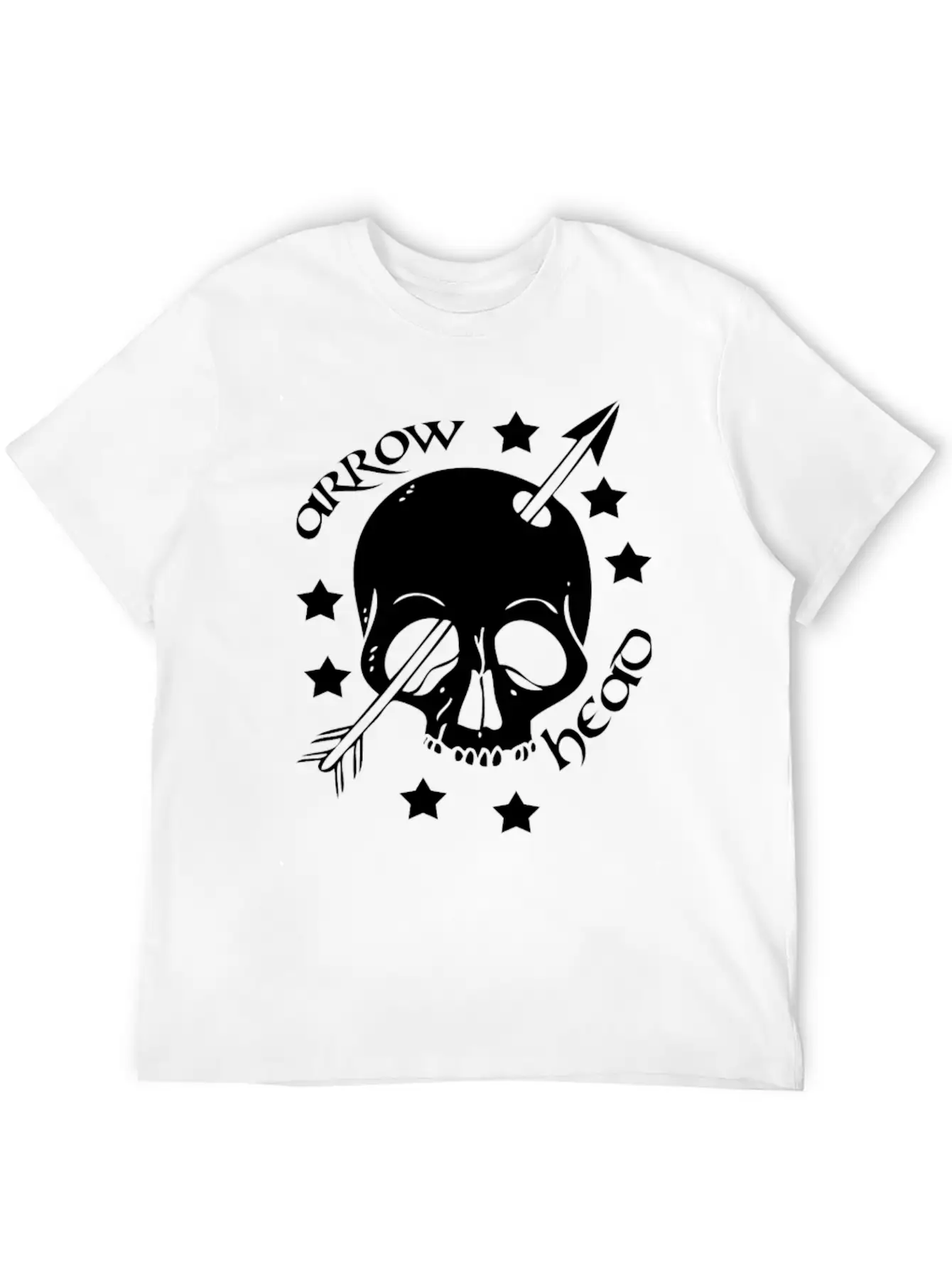 Arrow Skull Head Unisex Short Sleeve Soft Cotton T-Shirt – Casual Everyday Wear
