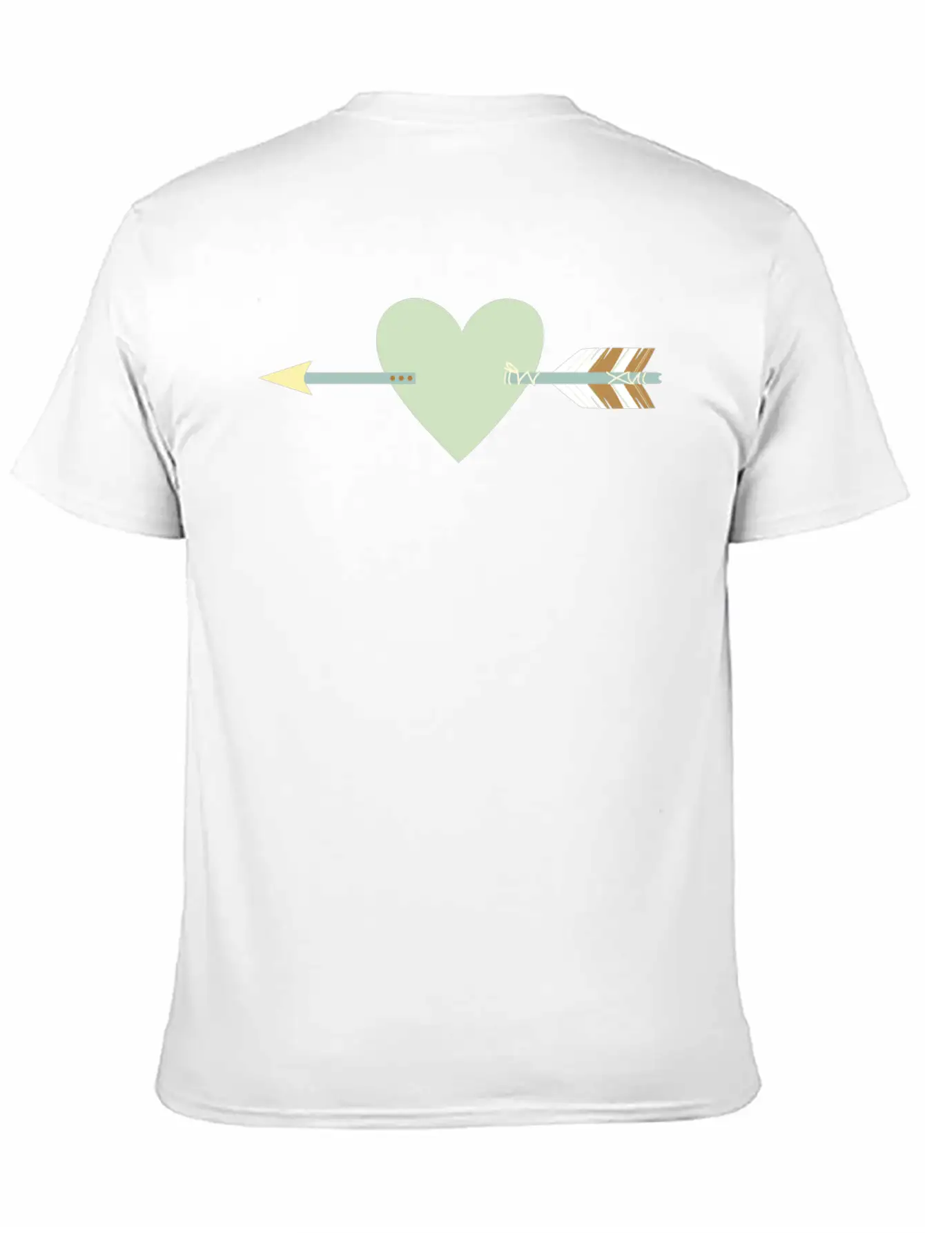 Arrow With Heart Unisex Short Sleeve Soft Cotton T-Shirt – Casual Everyday Wear