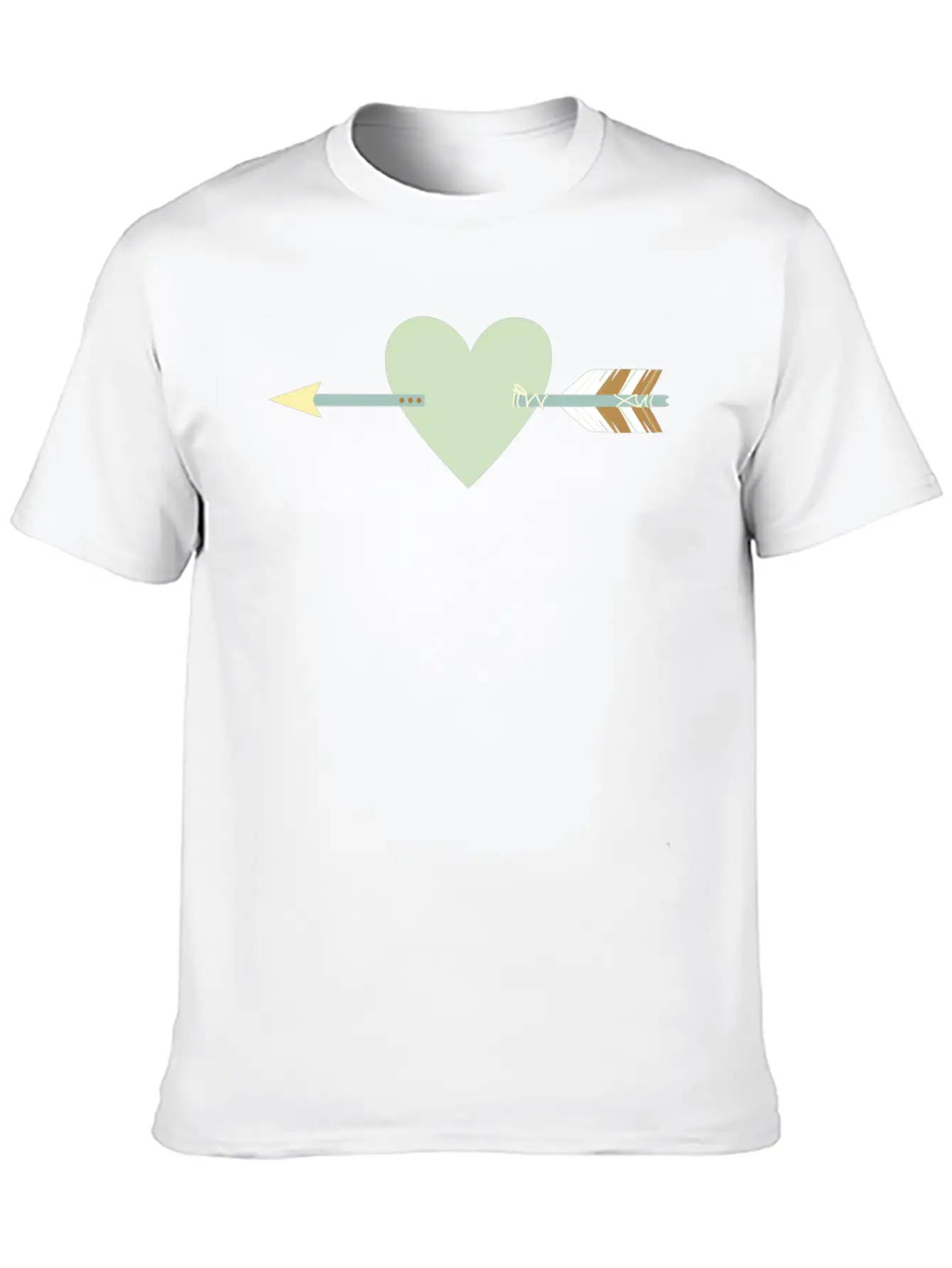Arrow With Heart Unisex Short Sleeve Soft Cotton T-Shirt – Casual Everyday Wear