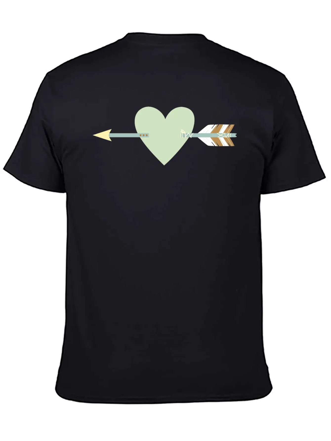 Arrow With Heart Unisex Short Sleeve Soft Cotton T-Shirt – Casual Everyday Wear