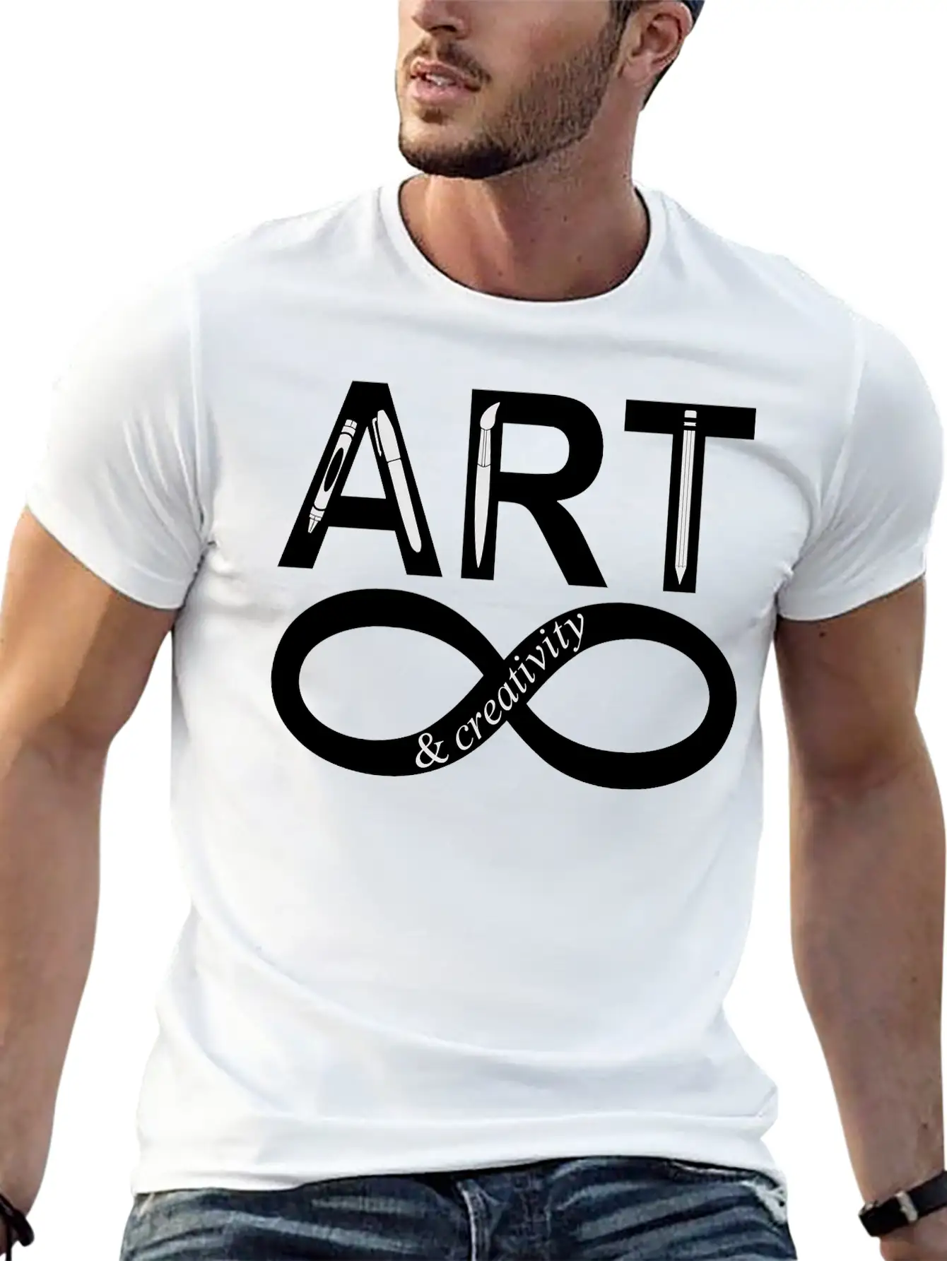 ART Creativity Forever 2 Unisex Short Sleeve Soft Cotton T-Shirt – Casual Everyday Wear