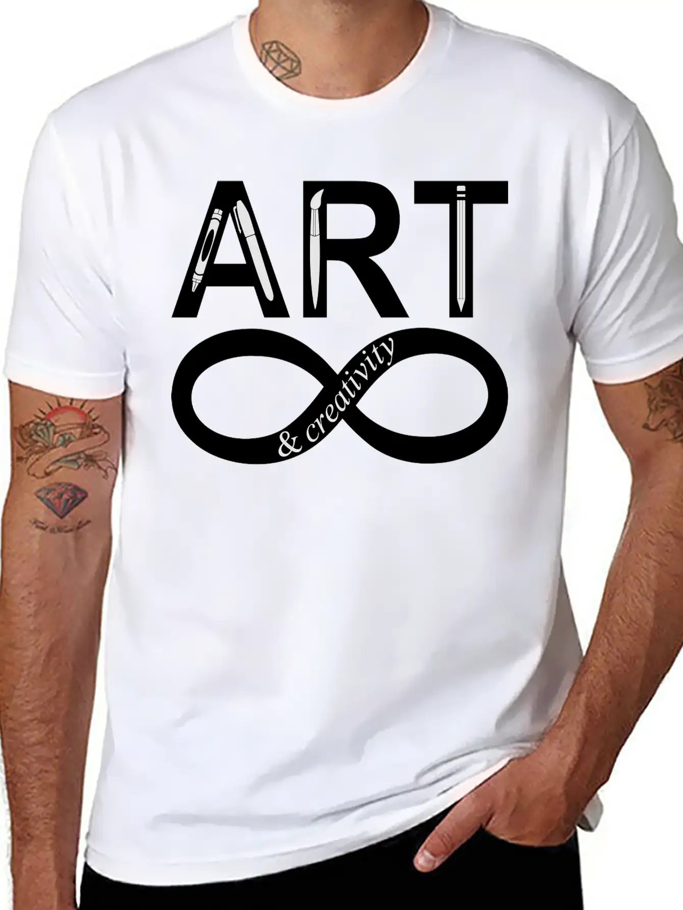 ART Creativity Forever 2 Unisex Short Sleeve Soft Cotton T-Shirt – Casual Everyday Wear
