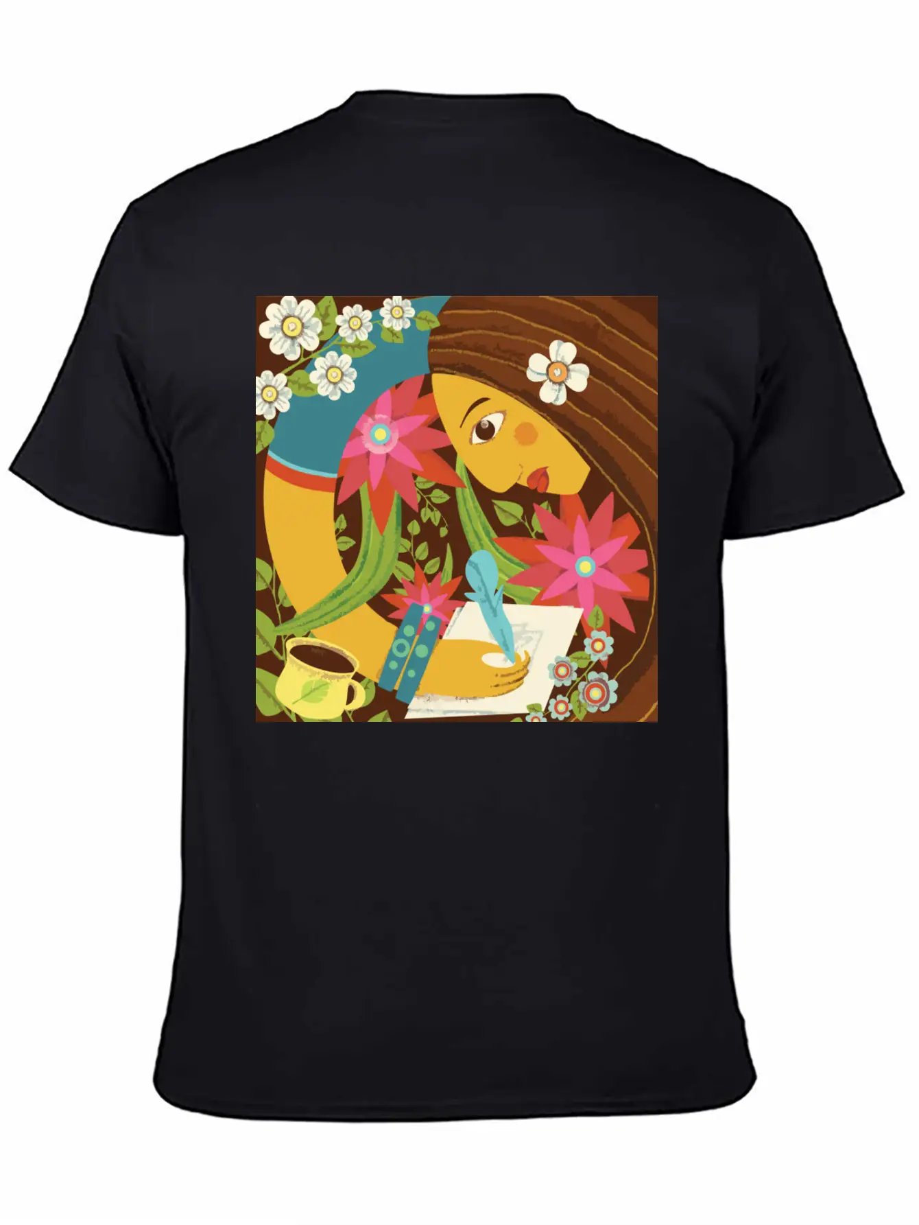 Art In The Morning Floral Basic Graphic T-Shirt – Daily Comfort In Soft Cotton