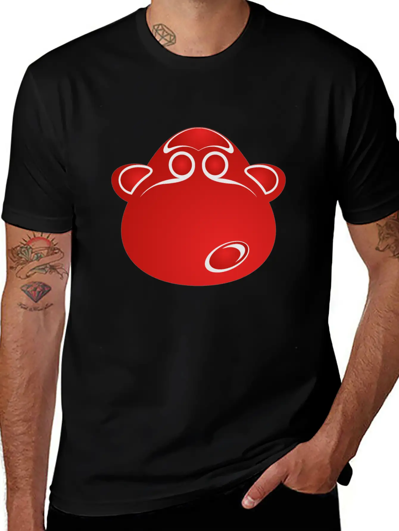 Art Monkey Character Stylish Everyday T-Shirt – Unisex Basic Cotton Tee
