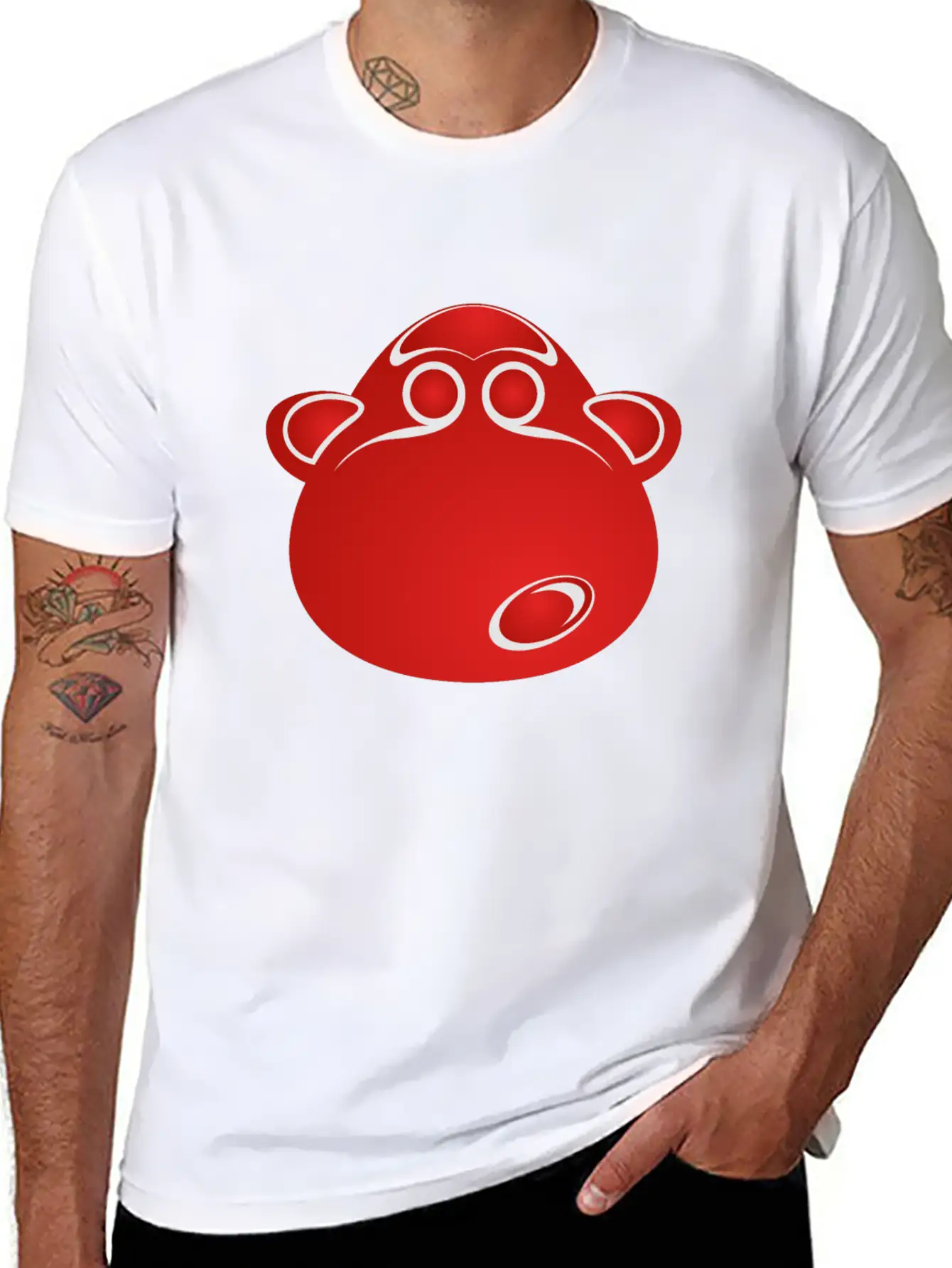 Art Monkey Character Stylish Everyday T-Shirt – Unisex Basic Cotton Tee