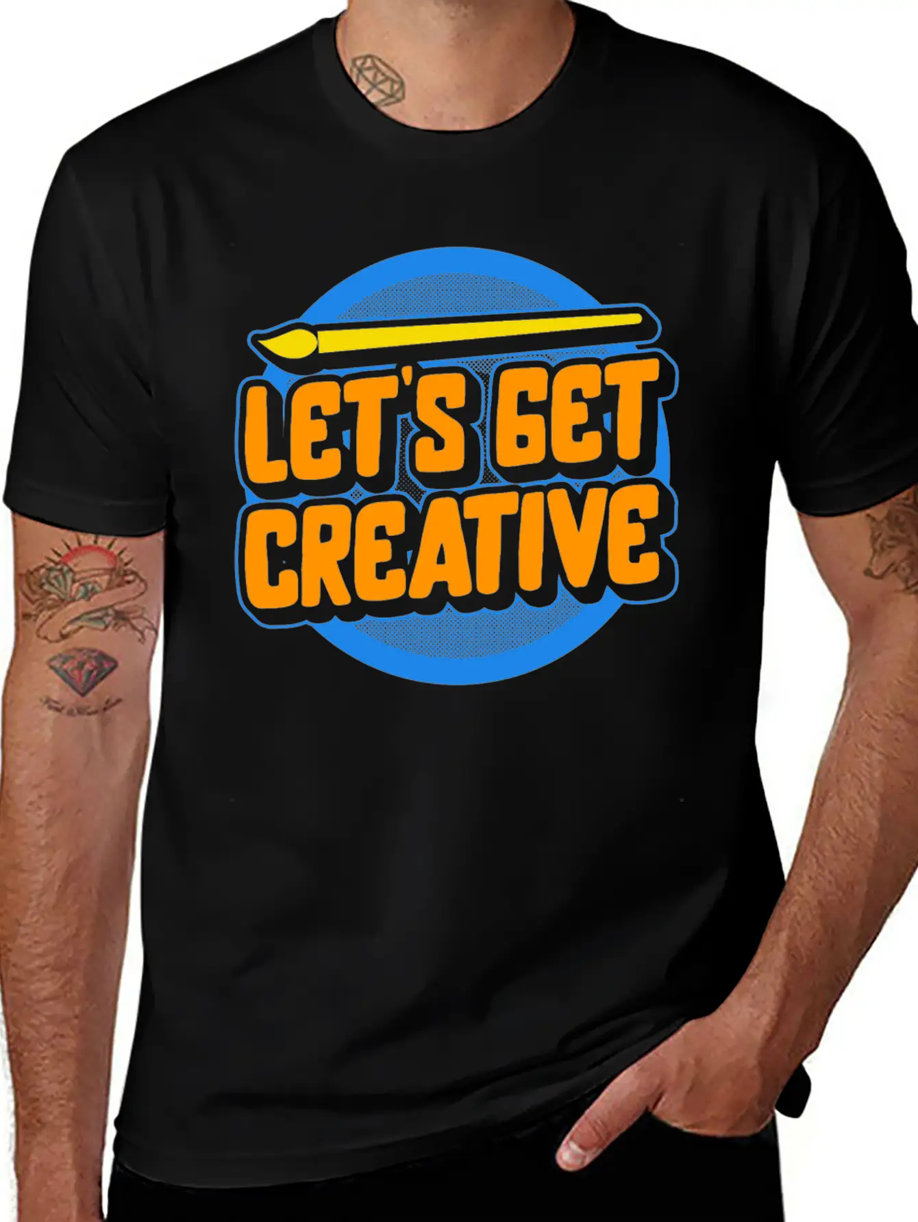 Art Shirt, Let's Get Creative Painting Palette Stylish Everyday T-Shirt – Unisex Basic Cotton Tee
