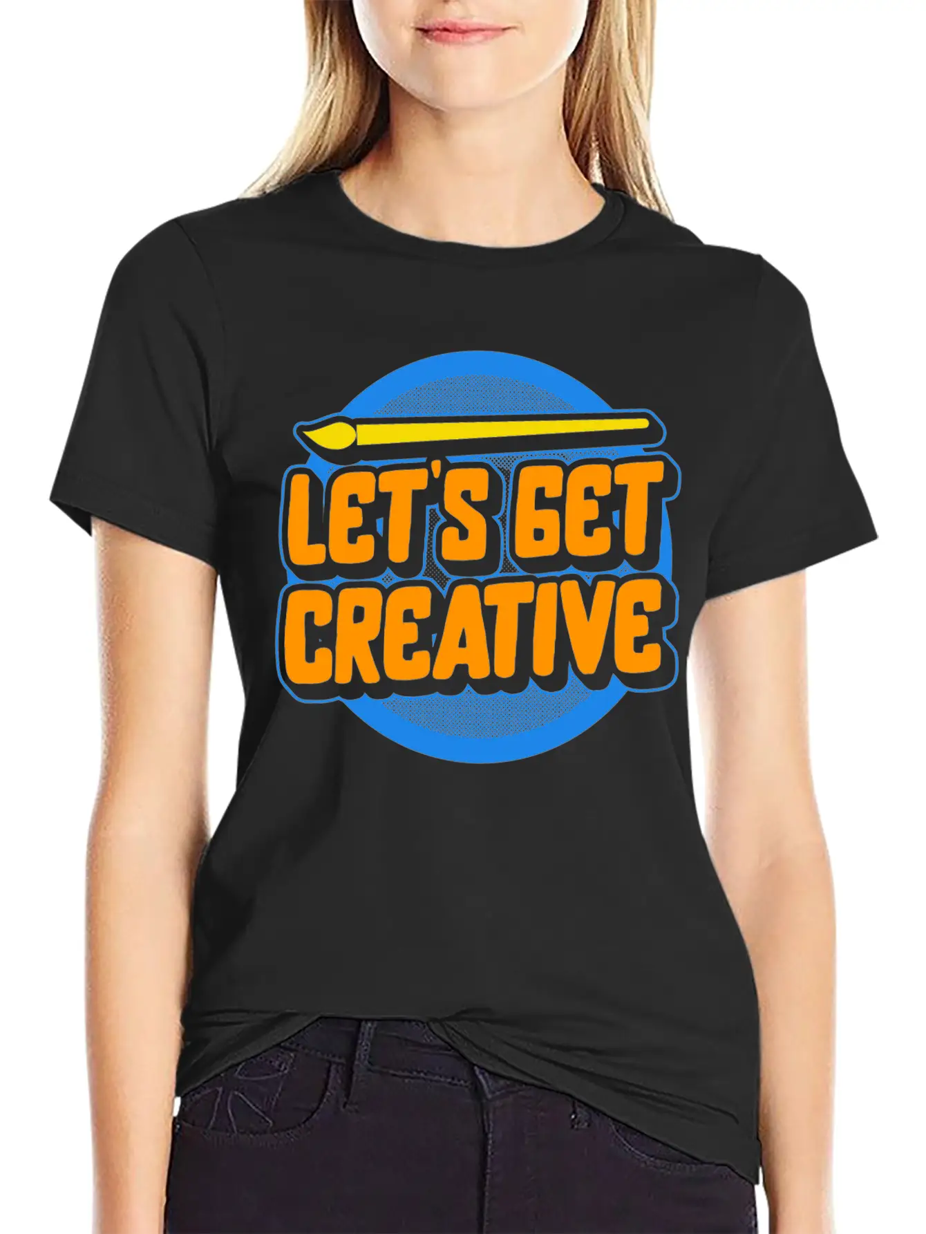Art Shirt, Let's Get Creative Painting Palette Stylish Everyday T-Shirt – Unisex Basic Cotton Tee