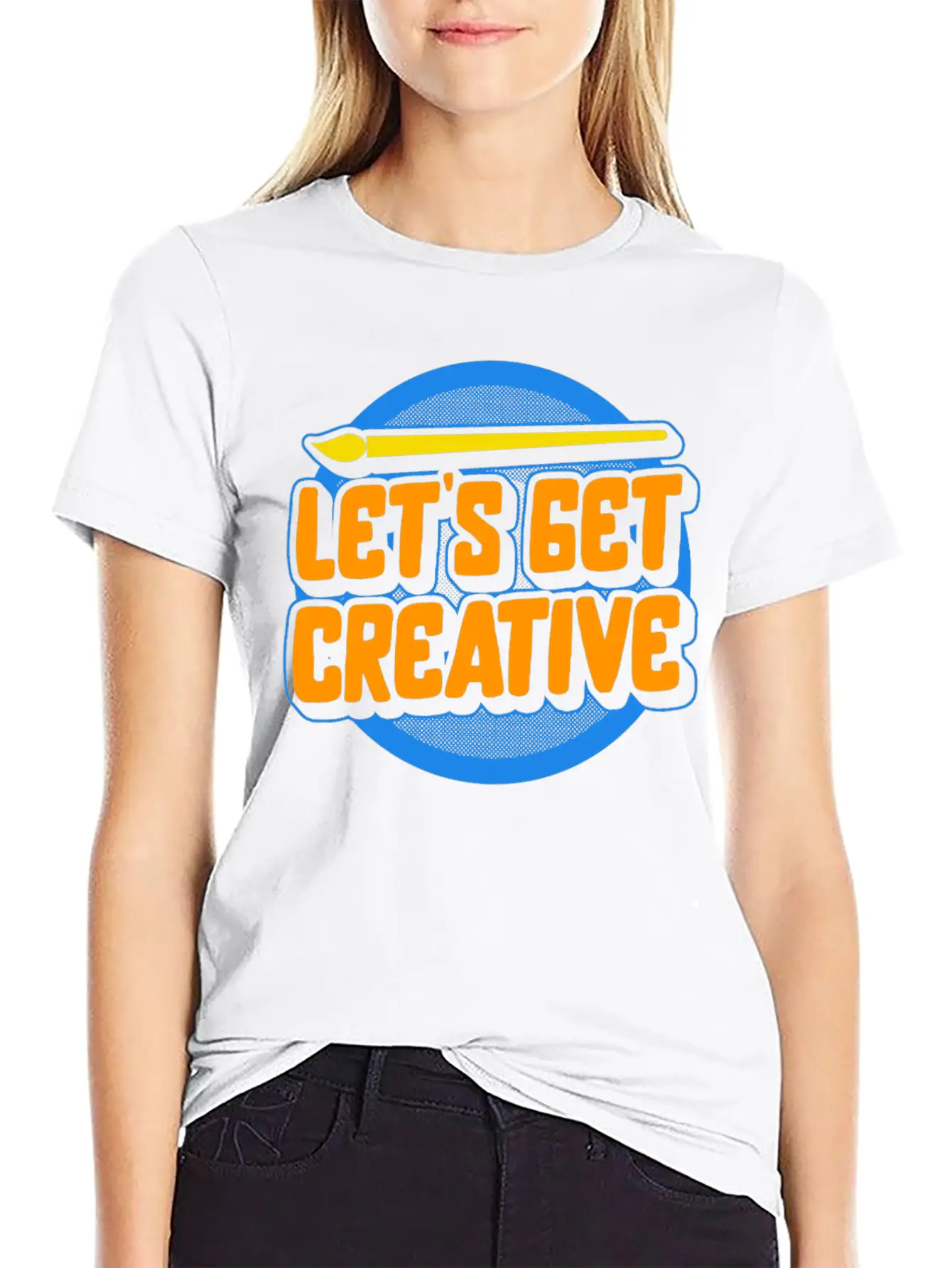 Art Shirt, Let's Get Creative Painting Palette Stylish Everyday T-Shirt – Unisex Basic Cotton Tee