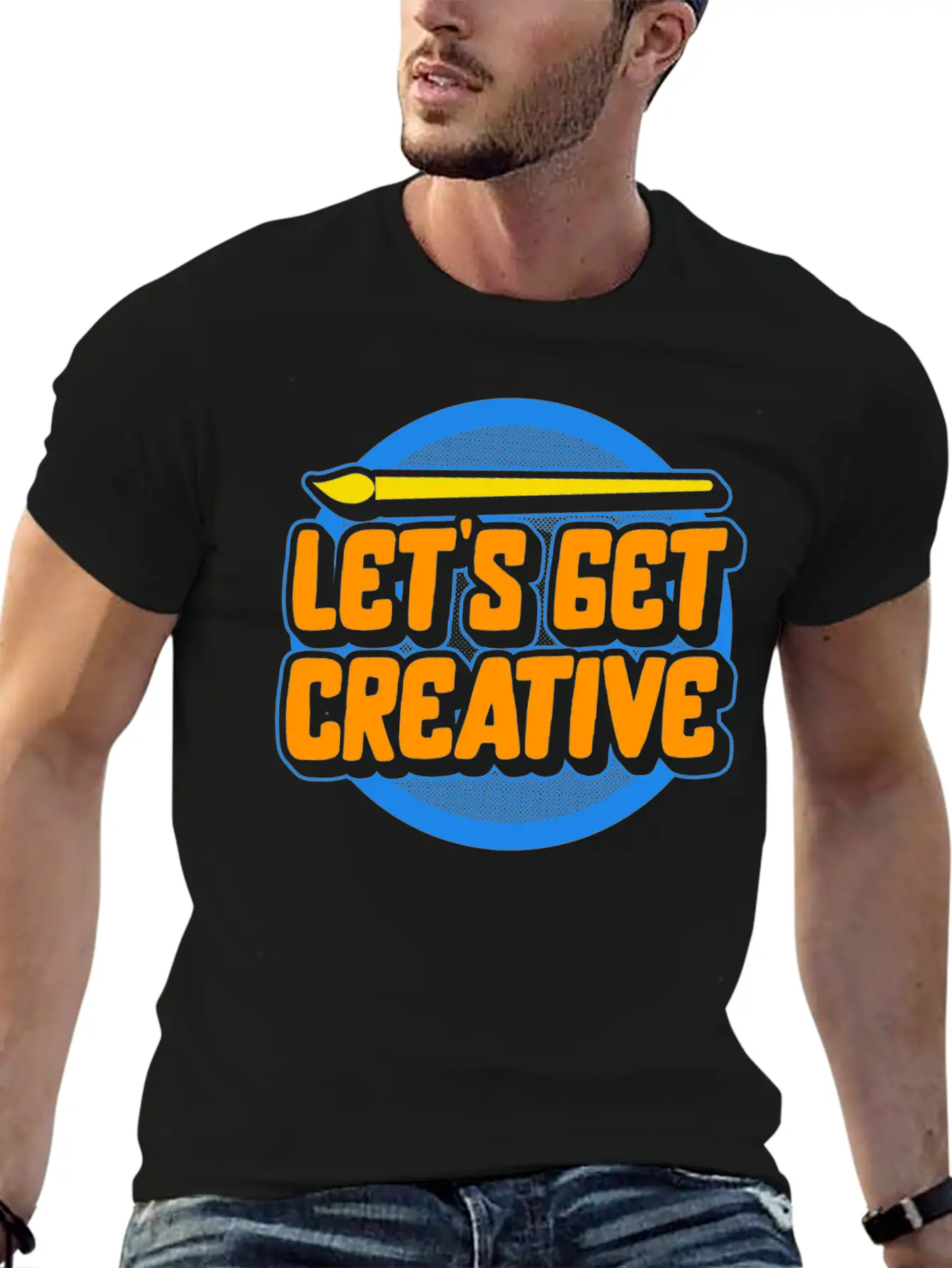 Art Shirt, Let's Get Creative Painting Palette Stylish Everyday T-Shirt – Unisex Basic Cotton Tee