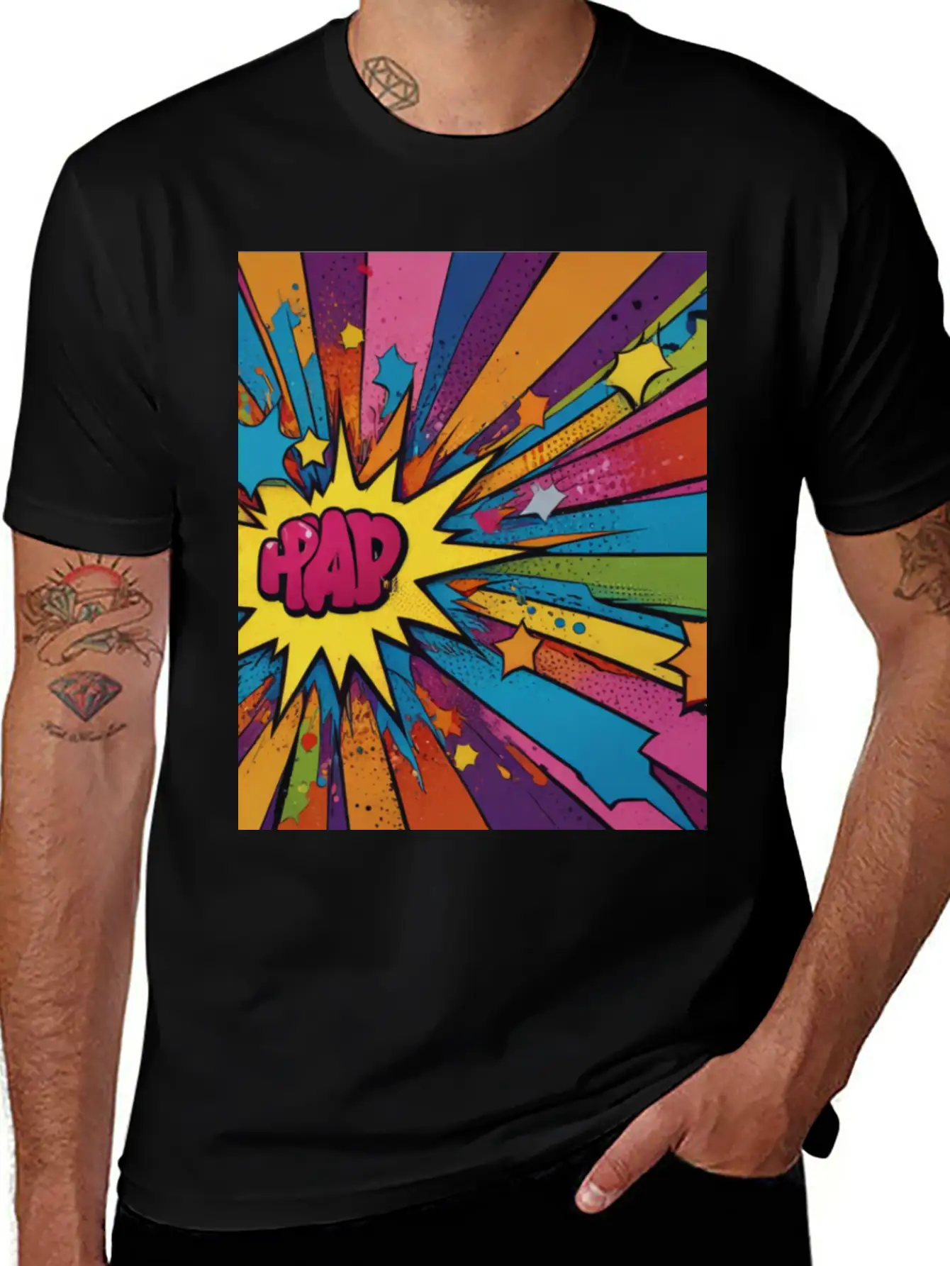 Artfully Designed Pop Art T-Shirt Timeless Short Sleeve Tee – Comfy And Minimalist Design