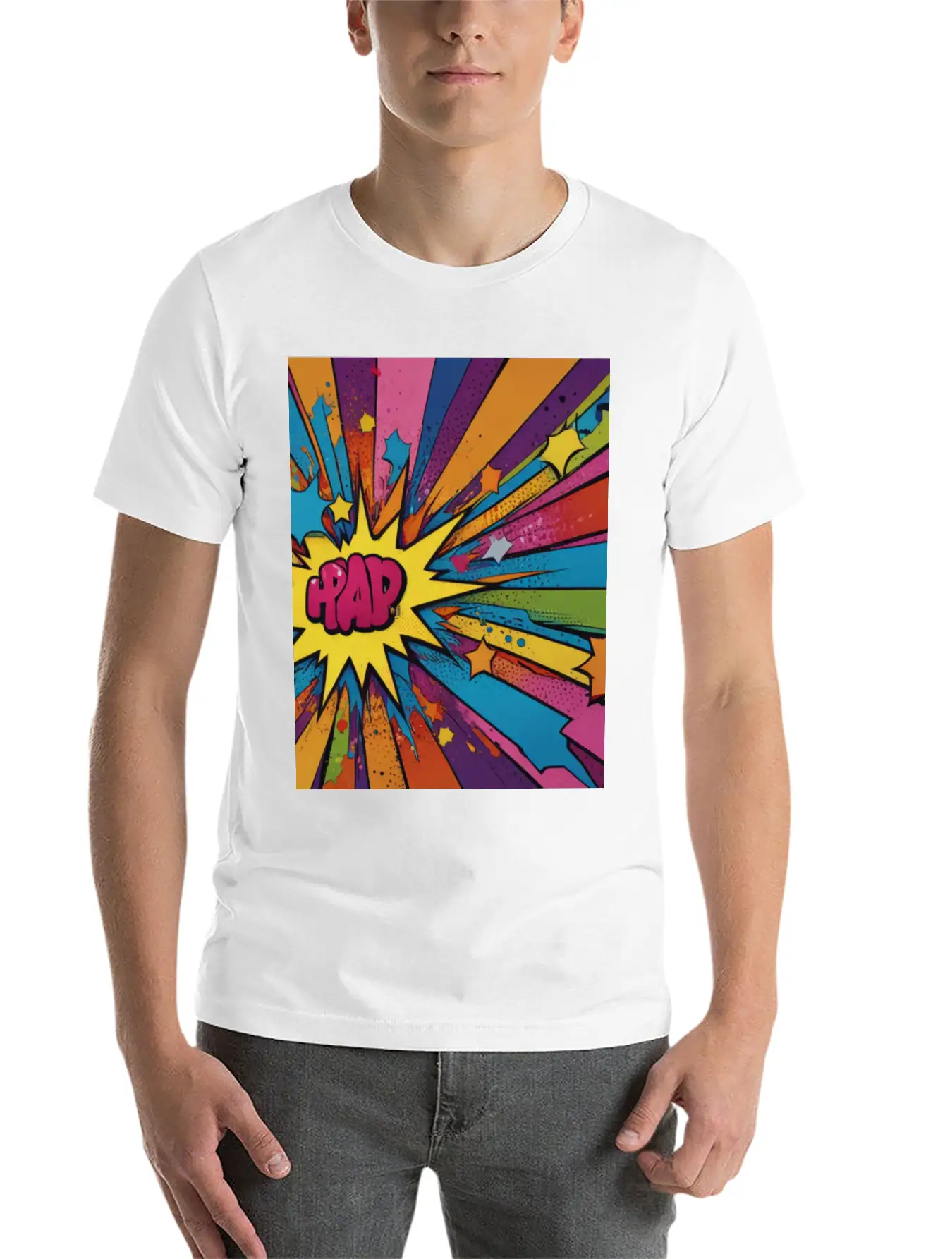 Artfully Designed Pop Art T-Shirt Timeless Short Sleeve Tee – Comfy And Minimalist Design