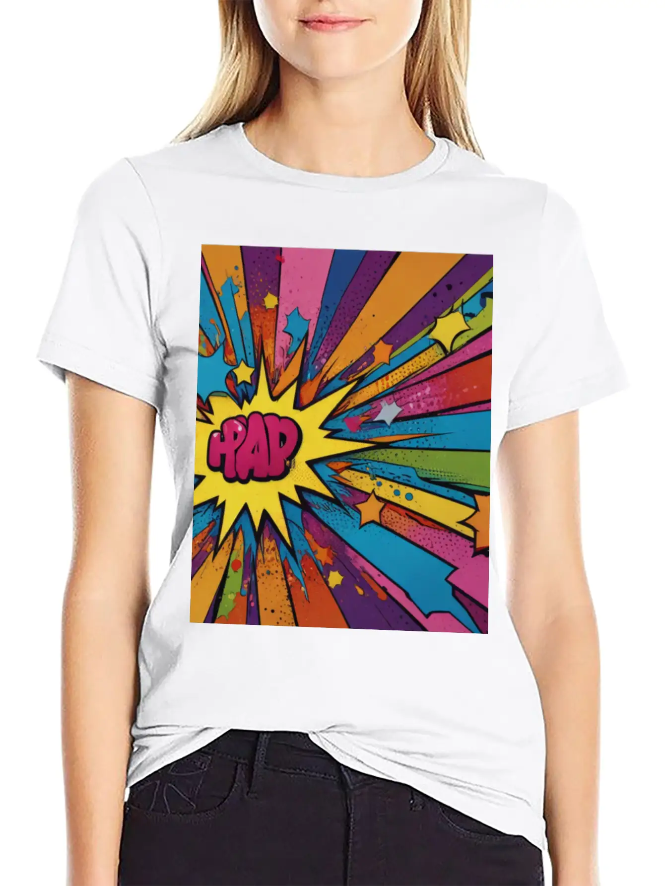 Artfully Designed Pop Art T-Shirt Timeless Short Sleeve Tee – Comfy And Minimalist Design