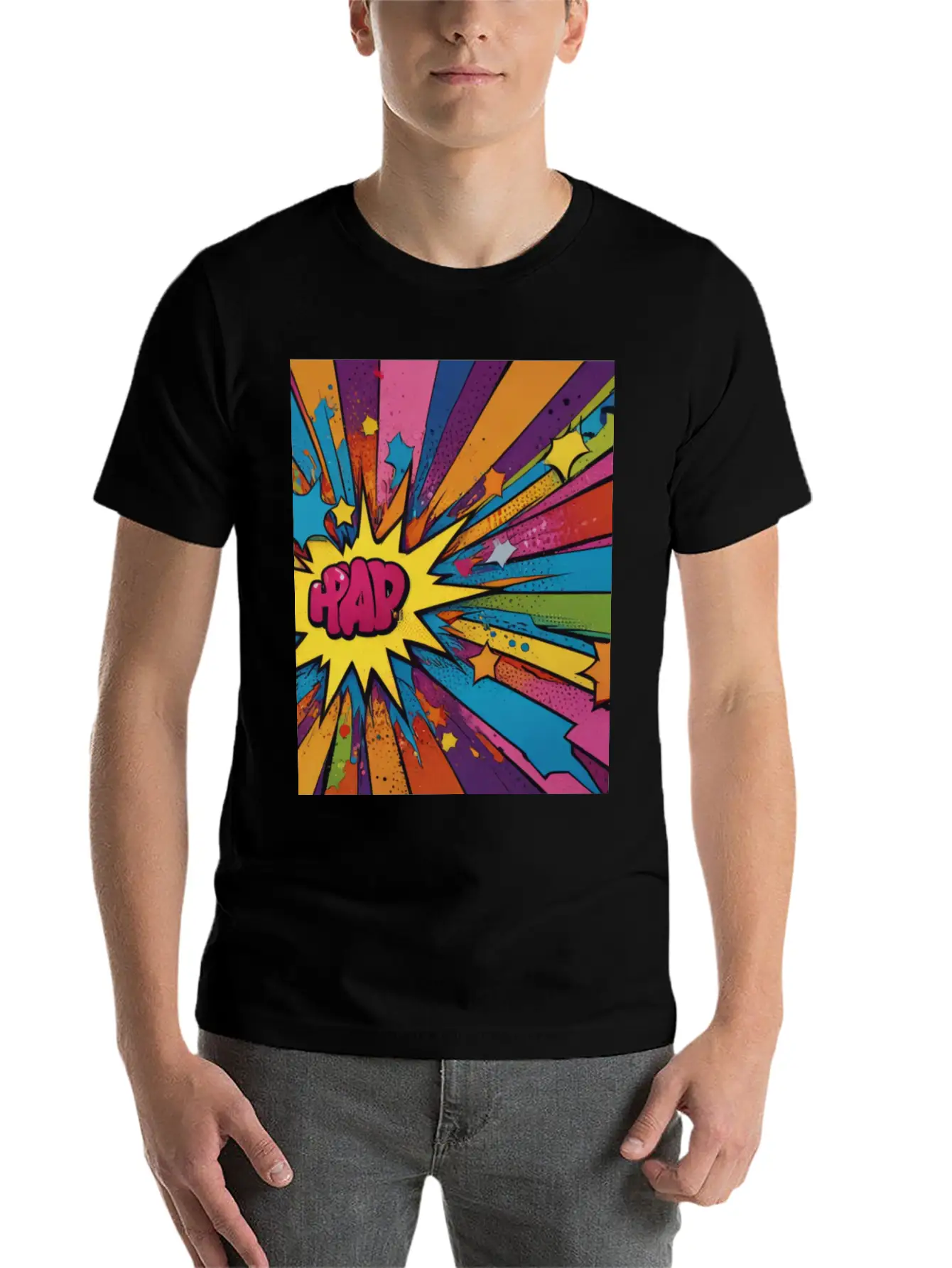 Artfully Designed Pop Art T-Shirt Timeless Short Sleeve Tee – Comfy And Minimalist Design