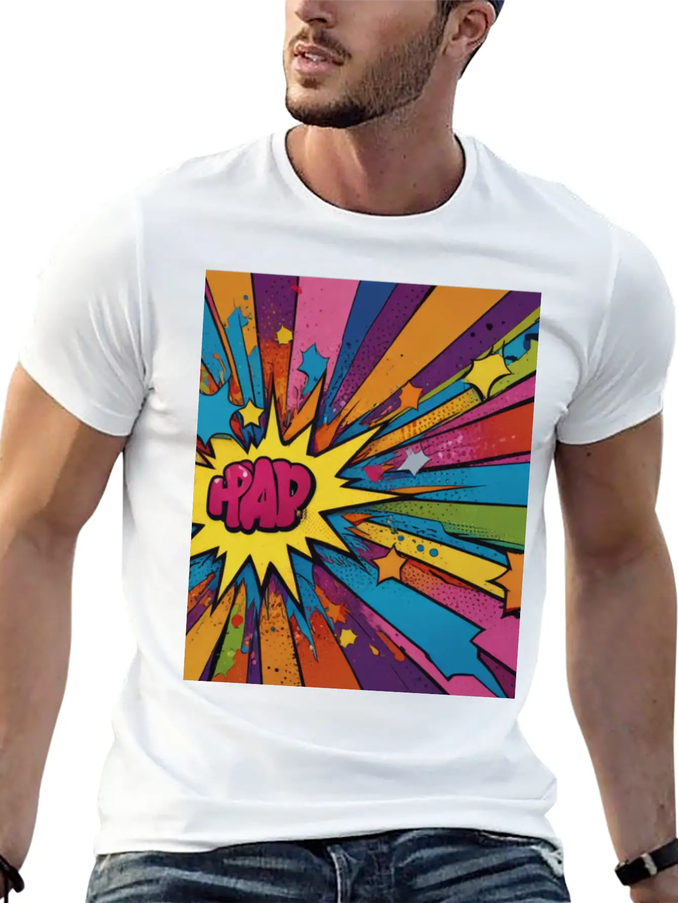 Artfully Designed Pop Art T-Shirt Timeless Short Sleeve Tee – Comfy And Minimalist Design