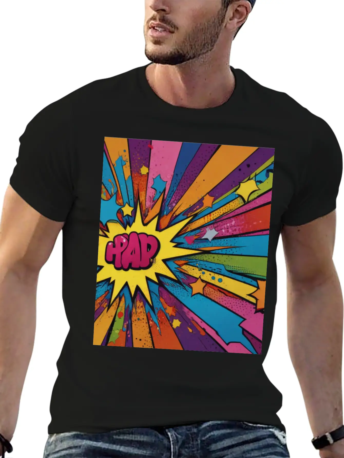 Artfully Designed Pop Art T-Shirt Timeless Short Sleeve Tee – Comfy And Minimalist Design