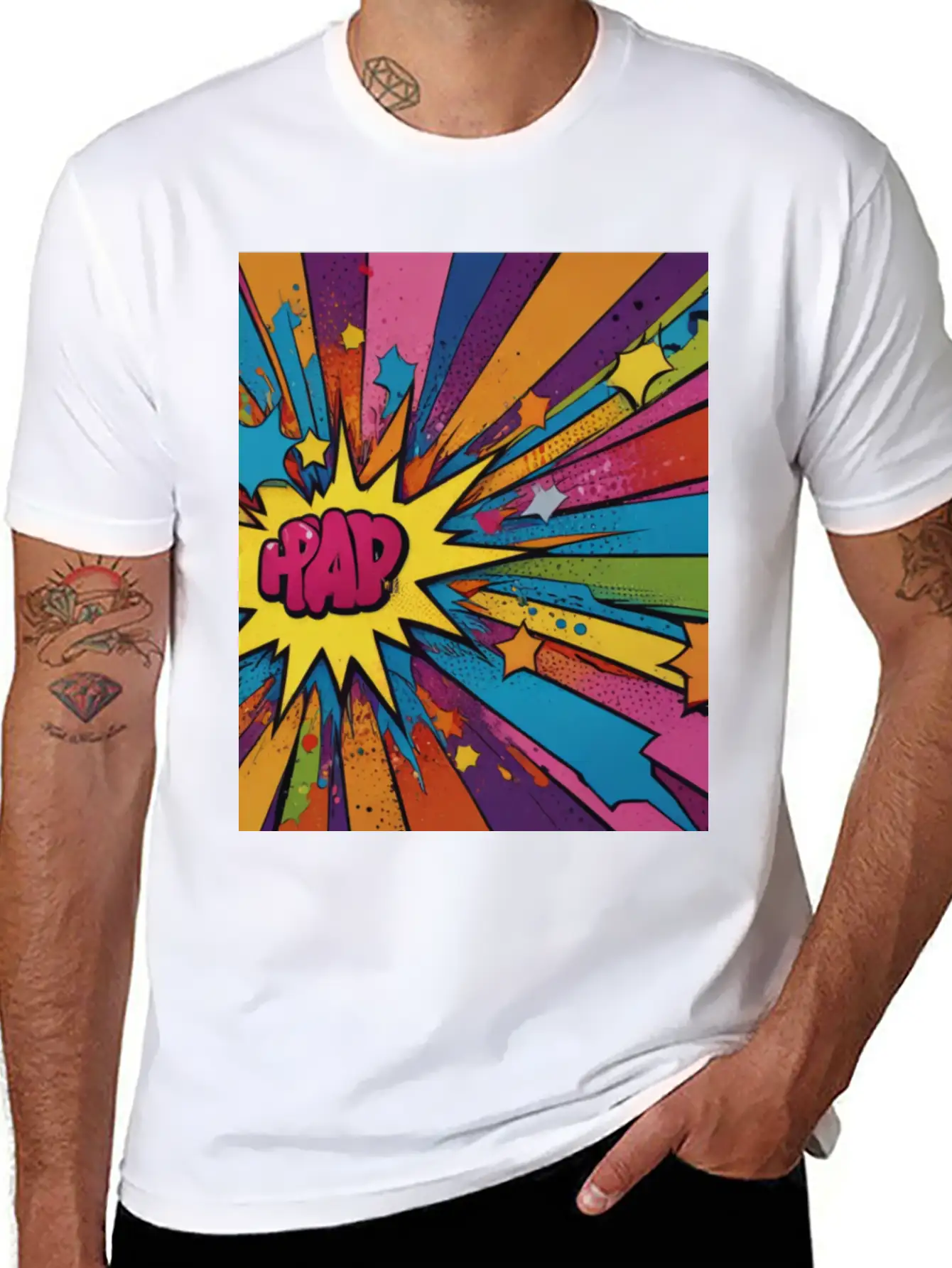 Artfully Designed Pop Art T-Shirt Timeless Short Sleeve Tee – Comfy And Minimalist Design