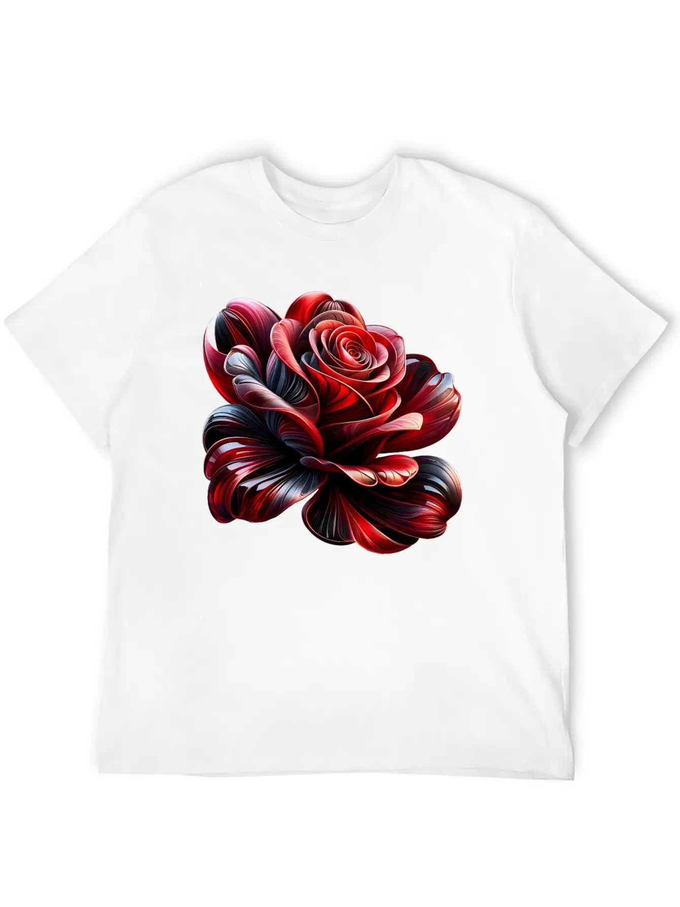 Artistic Abstract Rose Stylish Everyday T-Shirt – Unisex Basic Cotton Tee