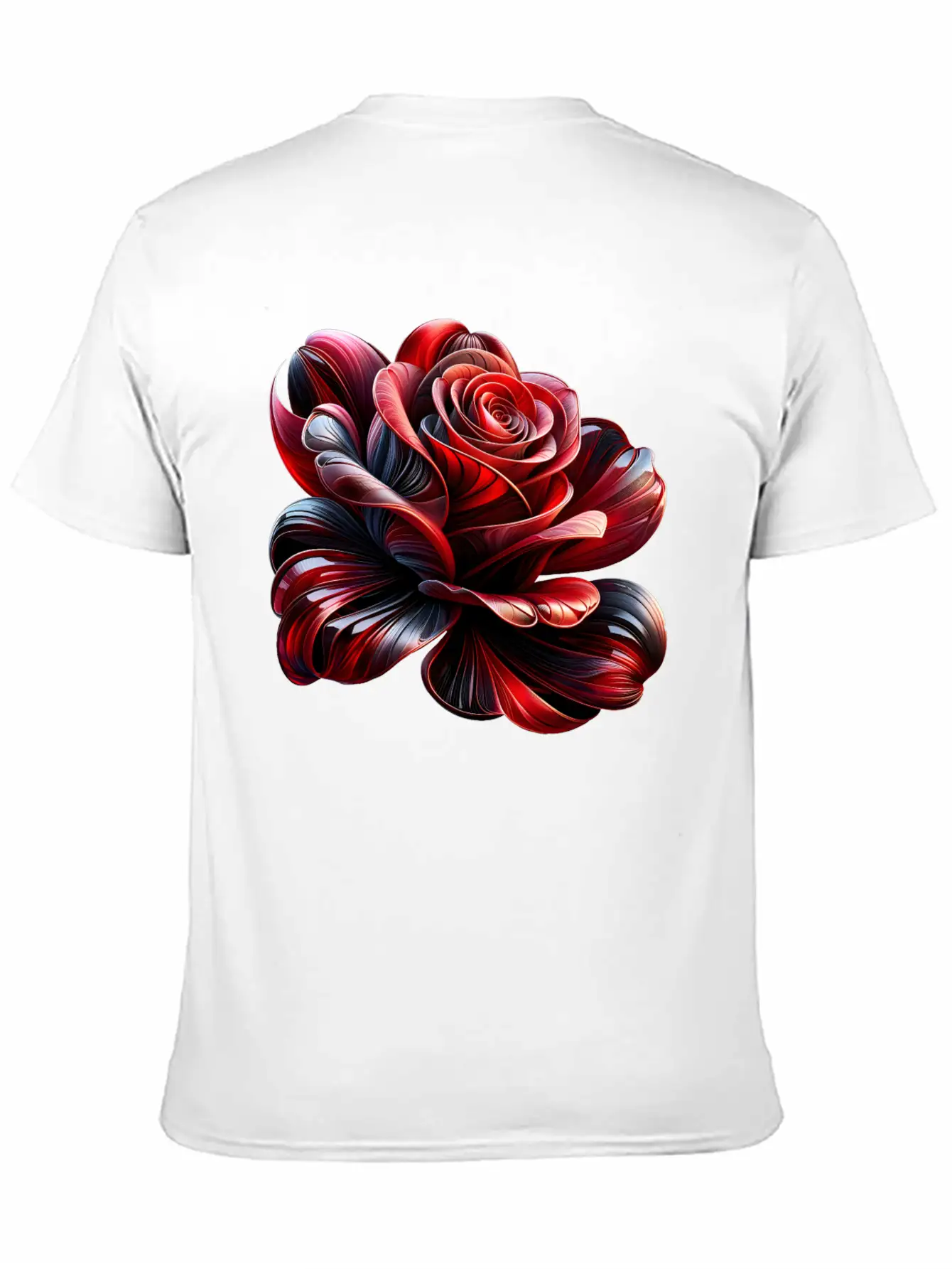 Artistic Abstract Rose Stylish Everyday T-Shirt – Unisex Basic Cotton Tee