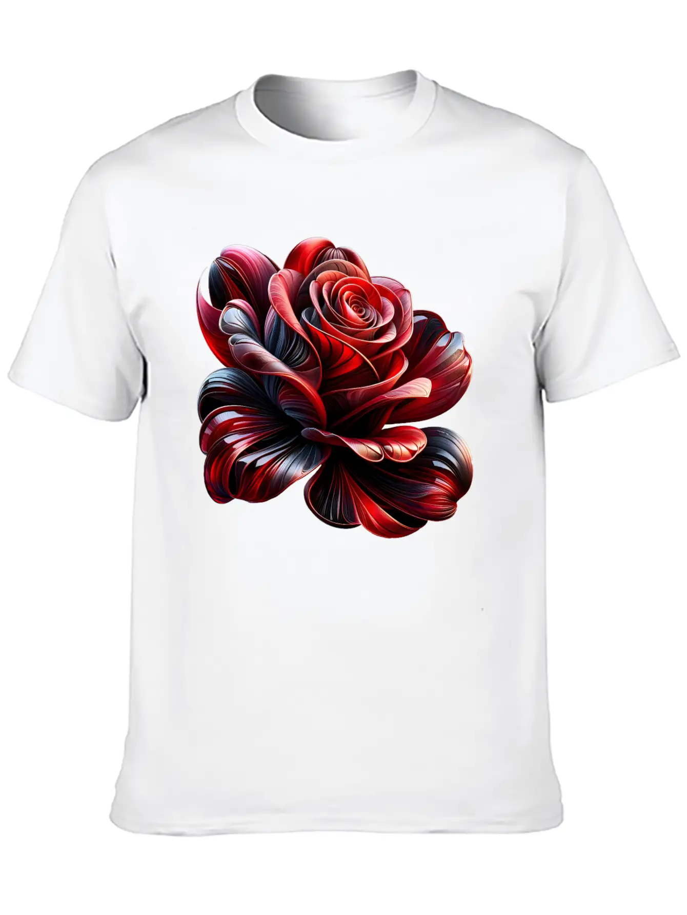 Artistic Abstract Rose Stylish Everyday T-Shirt – Unisex Basic Cotton Tee