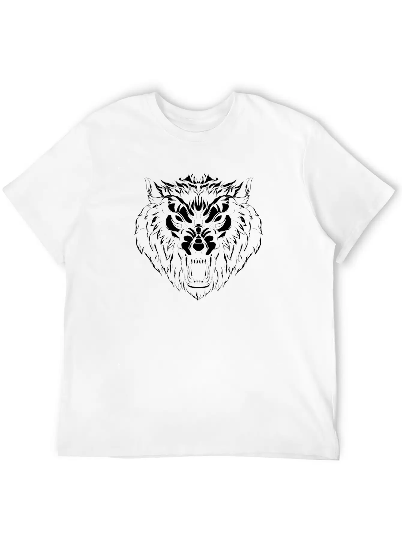 Artsy Wolf Head Howling Badass Wild Animal Gift Timeless Short Sleeve Tee – Comfy And Minimalist Design