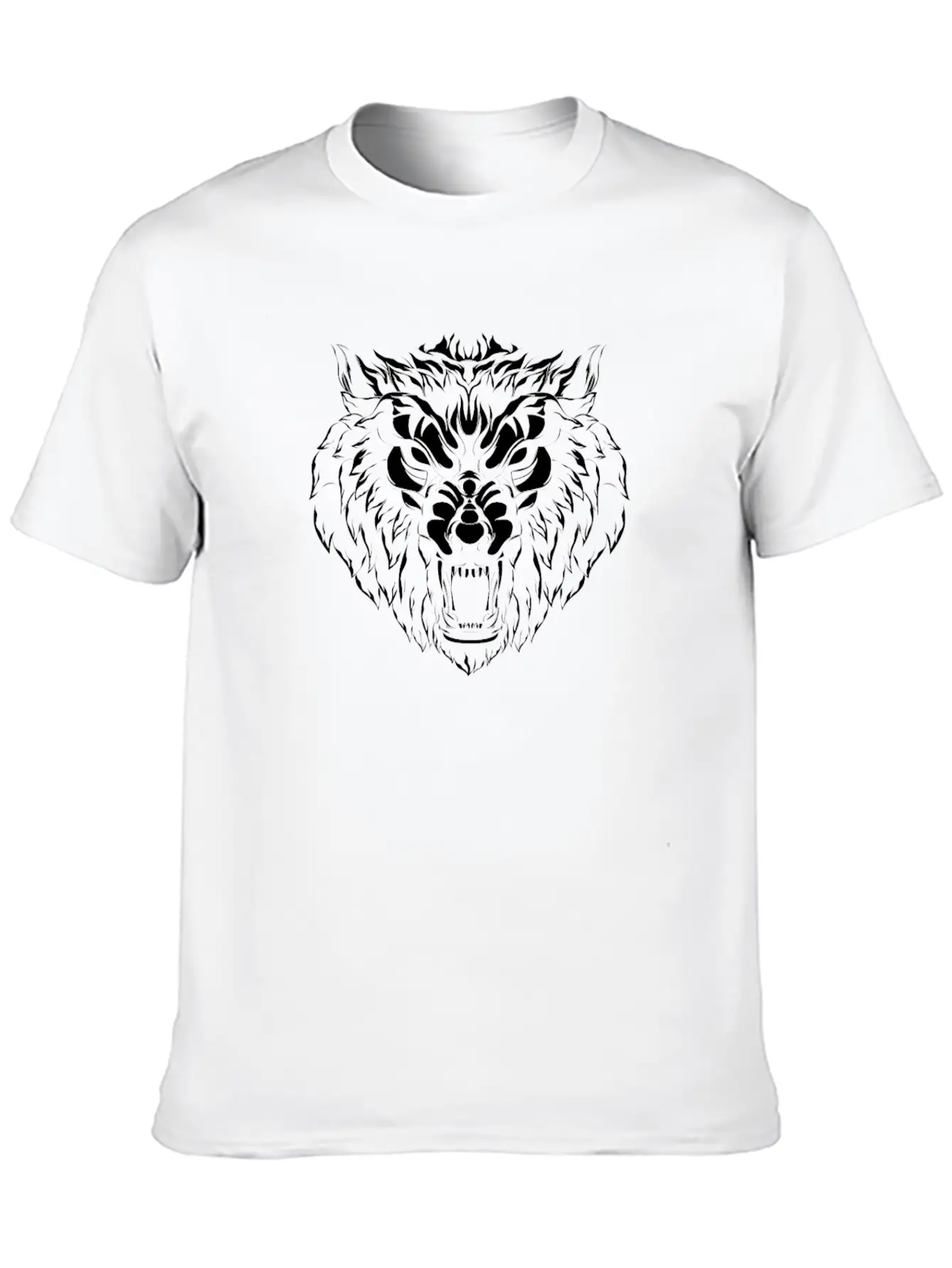 Artsy Wolf Head Howling Badass Wild Animal Gift Timeless Short Sleeve Tee – Comfy And Minimalist Design