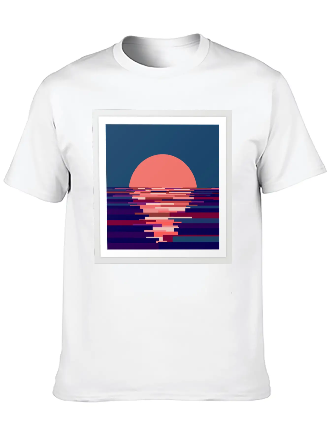 Artwork Sunset Basic Graphic T-Shirt – Daily Comfort In Soft Cotton