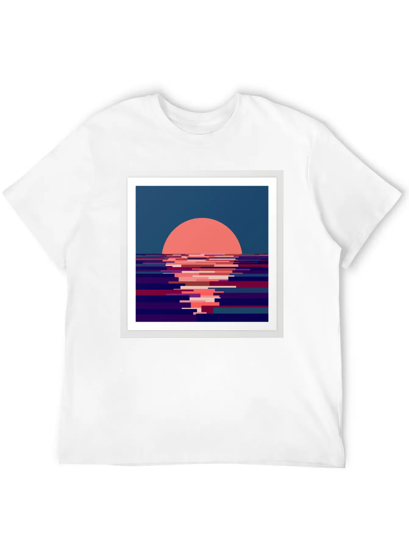 Artwork Sunset Basic Graphic T-Shirt – Daily Comfort In Soft Cotton